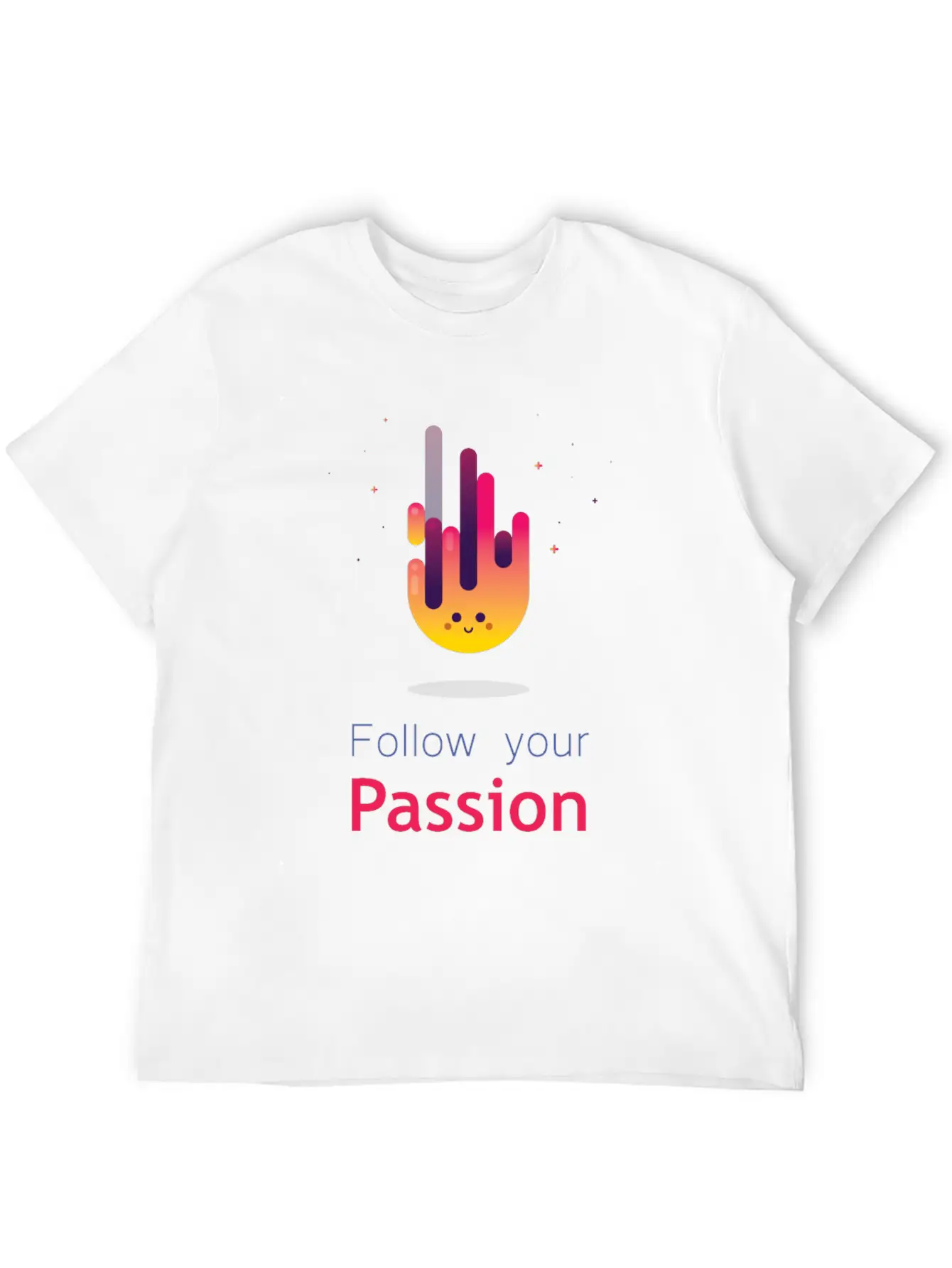 "Follow Your Passion" Cute Fire Inspirational Essential Cotton Tee For Daily Outfits – Unisex Style