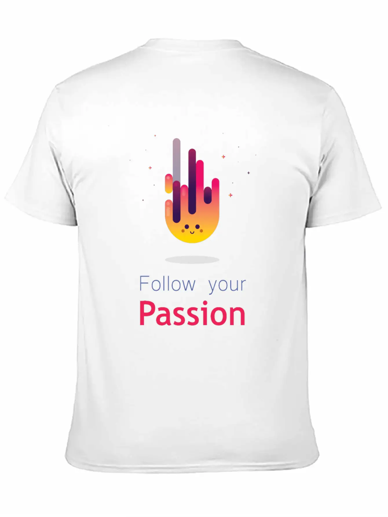 "Follow Your Passion" Cute Fire Inspirational Essential Cotton Tee For Daily Outfits – Unisex Style
