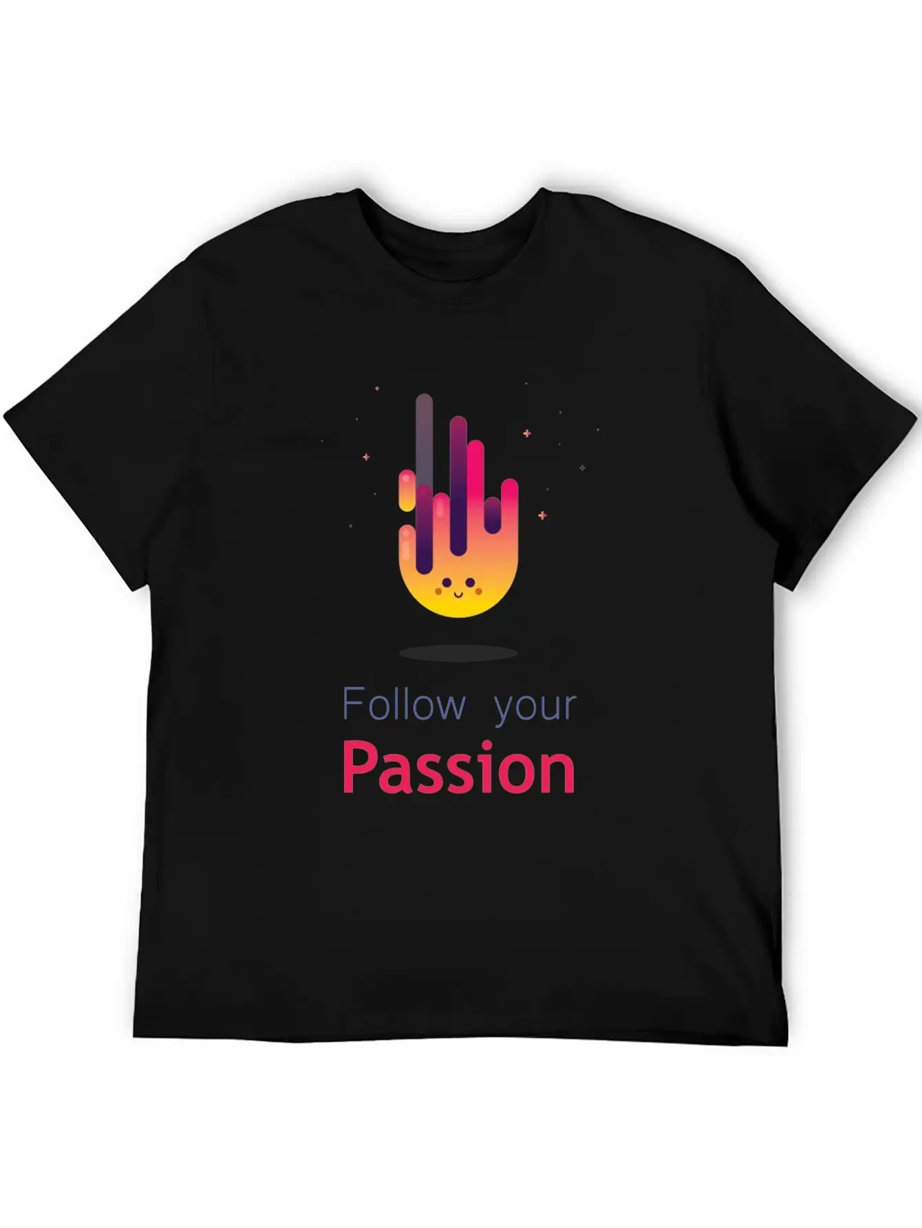 "Follow Your Passion" Cute Fire Inspirational Essential Cotton Tee For Daily Outfits – Unisex Style