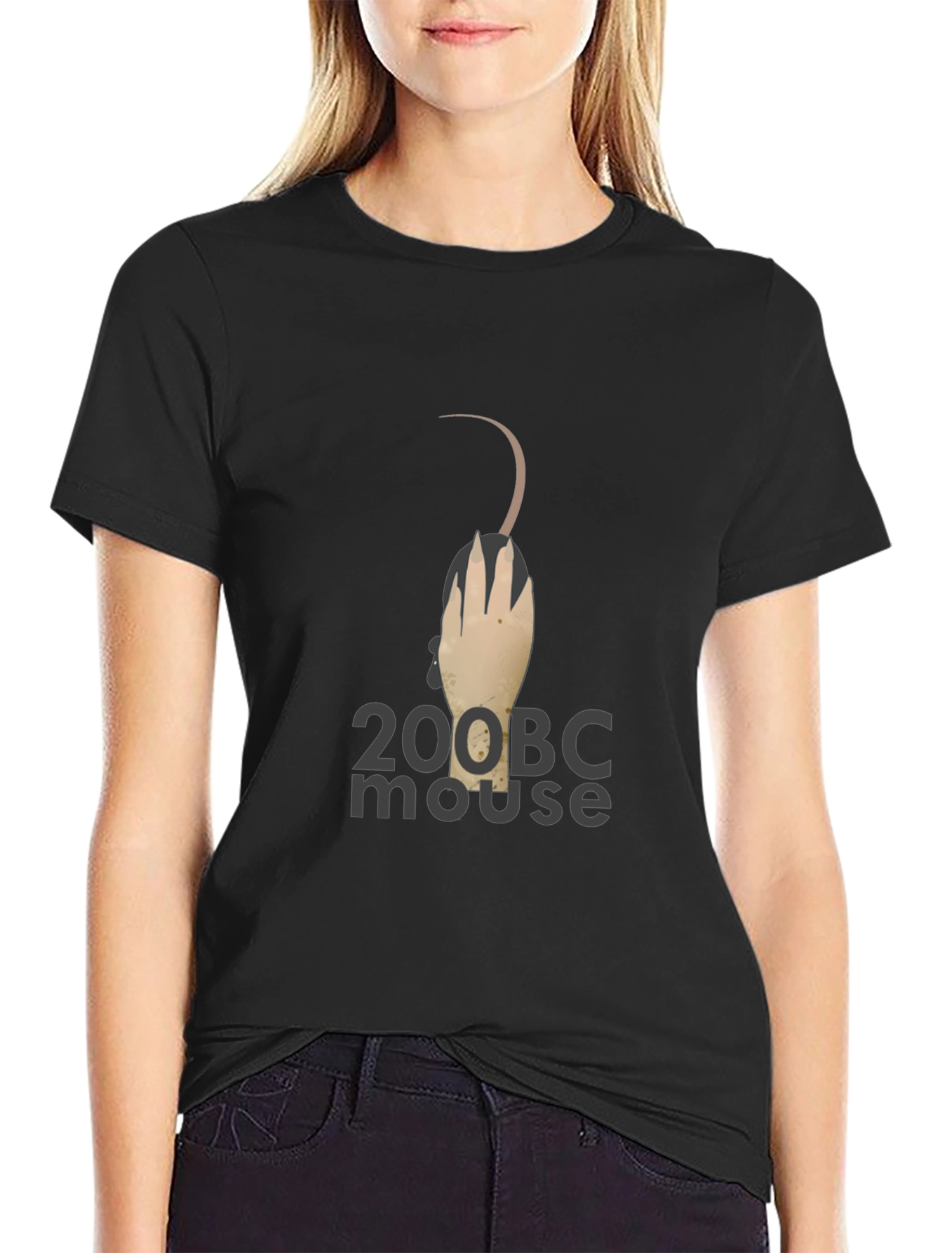 200 BC Mouse Graphic Tee - Unique Design