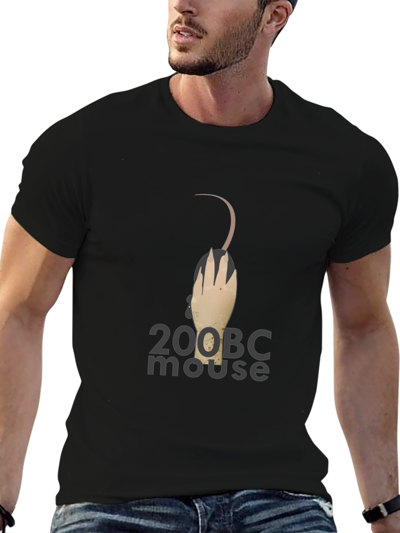 200 BC Mouse Graphic Tee - Unique Design