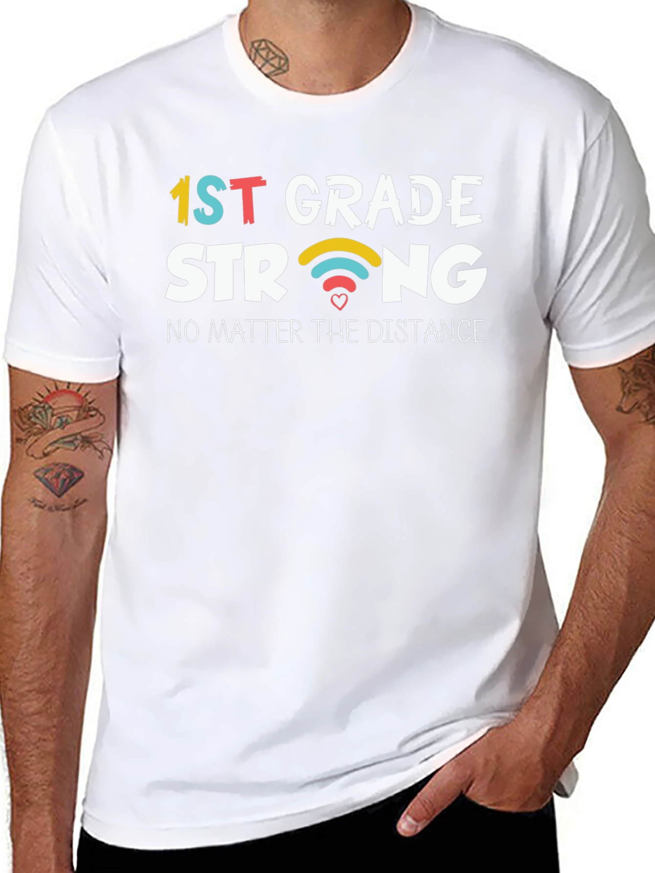 1st Grade Strong T-Shirt: Distance Learning Teacher Gift