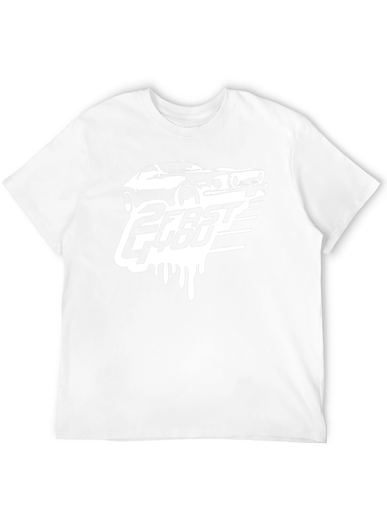 2 Fast 4 You Car Graphic T-Shirt - Black