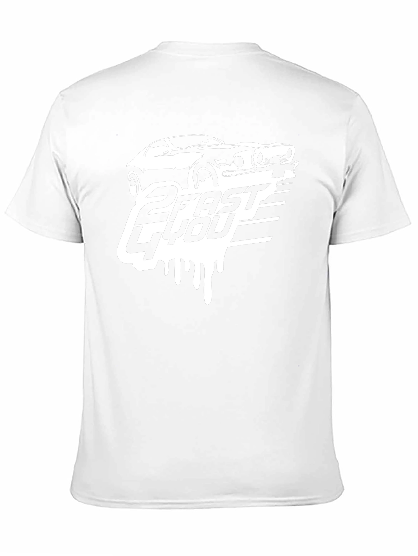 2 Fast 4 You Car Graphic T-Shirt - Black