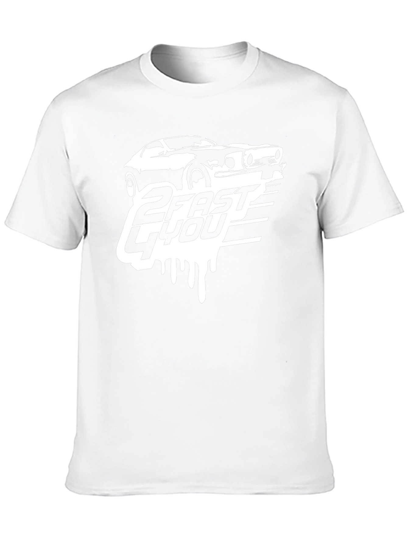 2 Fast 4 You Car Graphic T-Shirt - Black