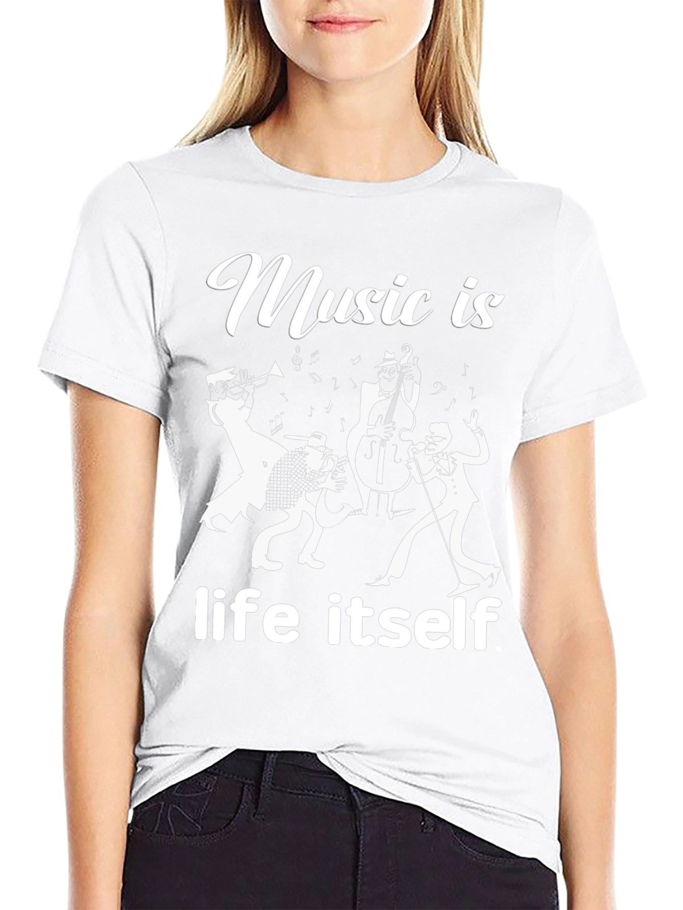Music Is Life Itself - Jazz Band T-Shirt