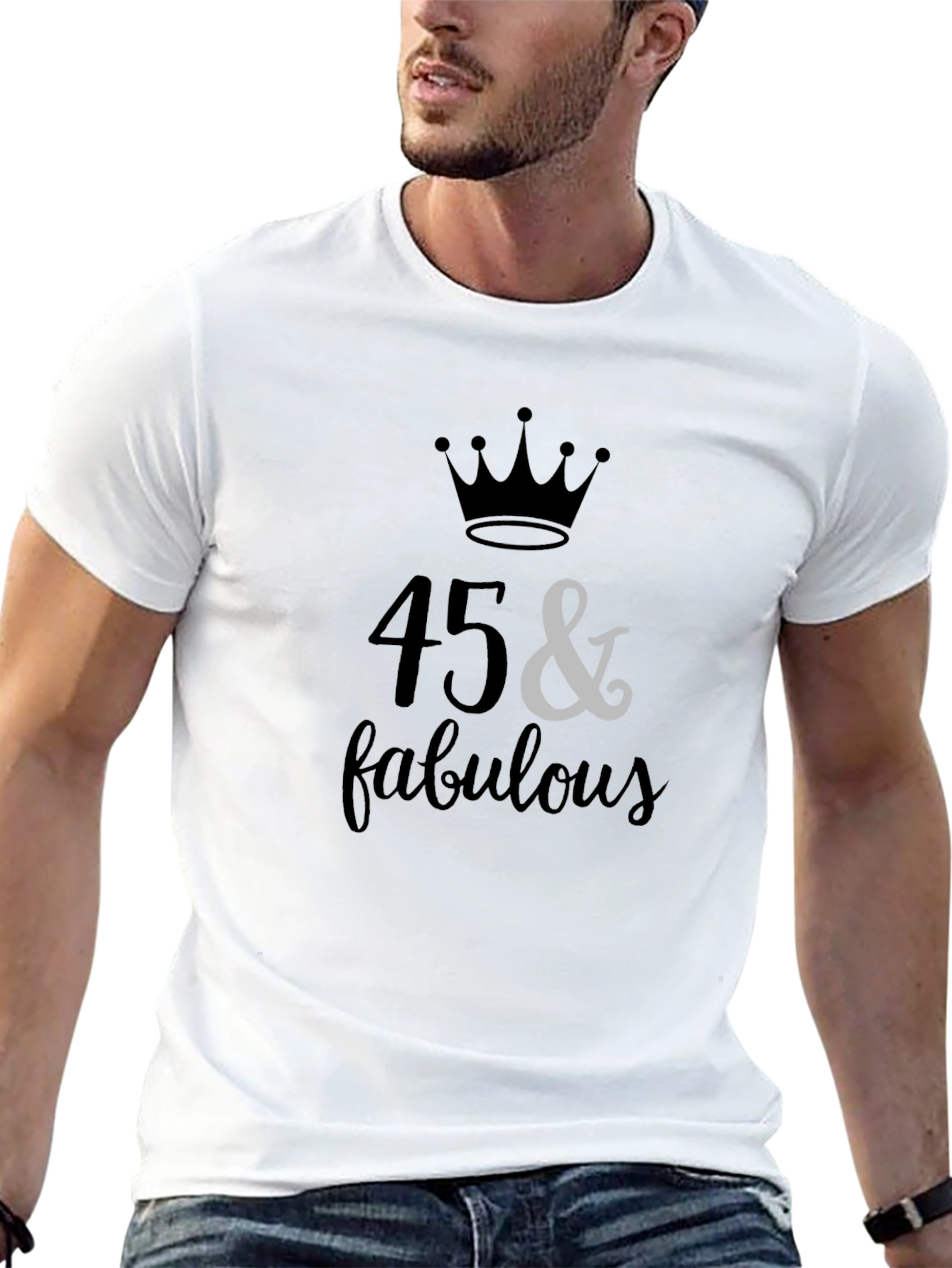 45 & Fabulous Birthday Graphic T-Shirt