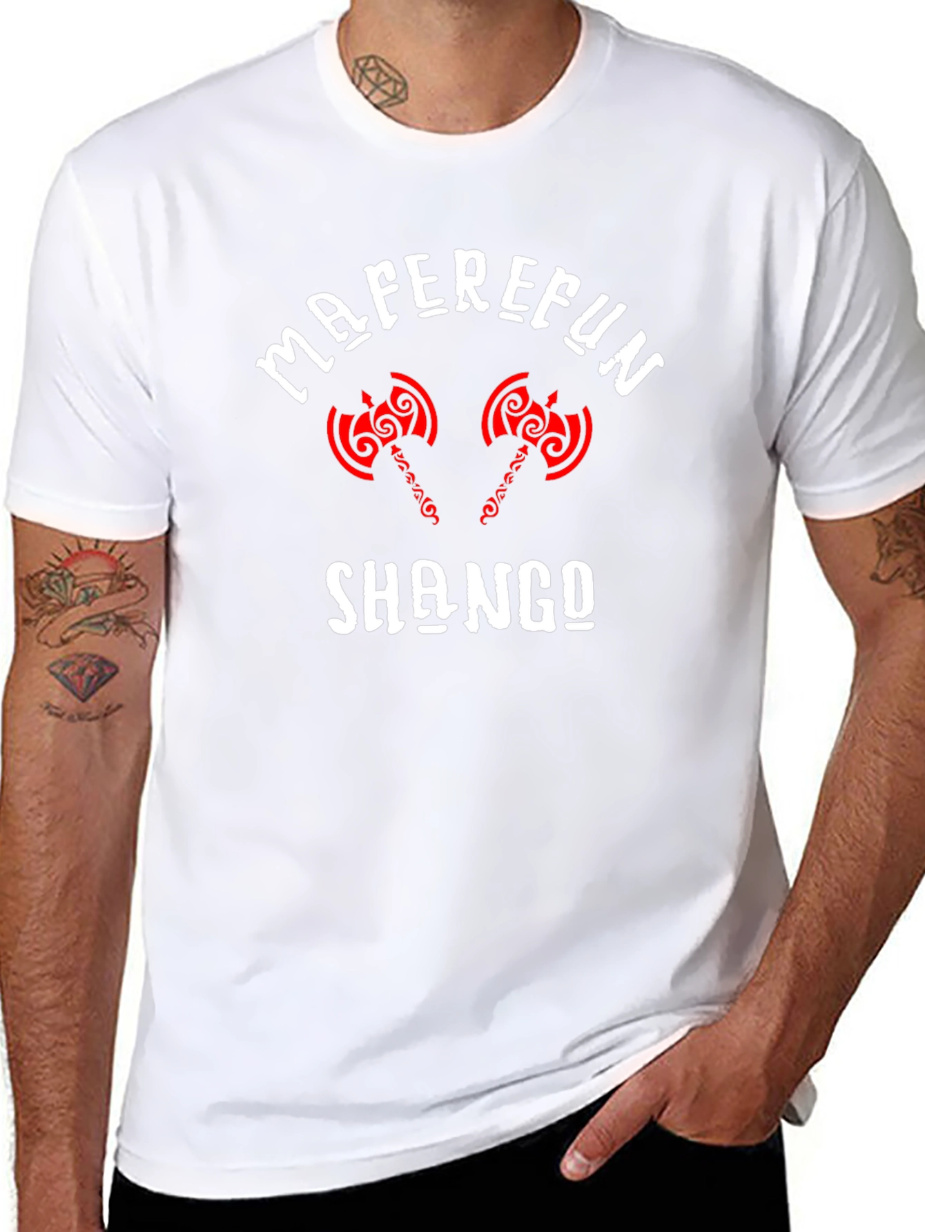 Maferefun Shango Axe Graphic T-Shirt - Black