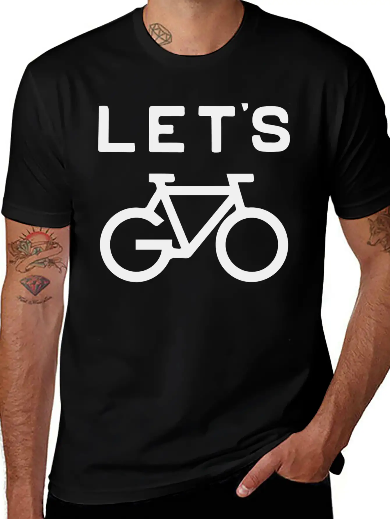 'Let's Cycle - Minimalist Design Essential Cotton Tee For Daily Outfits – Unisex Style