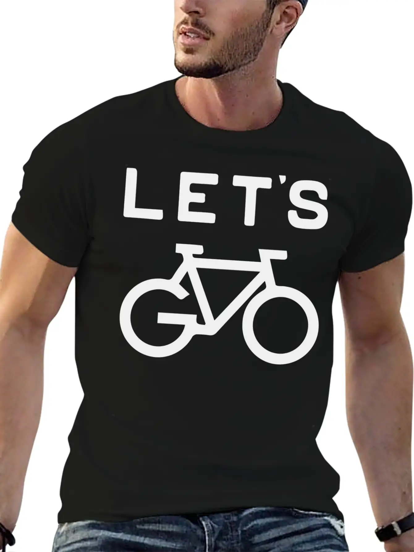'Let's Cycle - Minimalist Design Essential Cotton Tee For Daily Outfits – Unisex Style