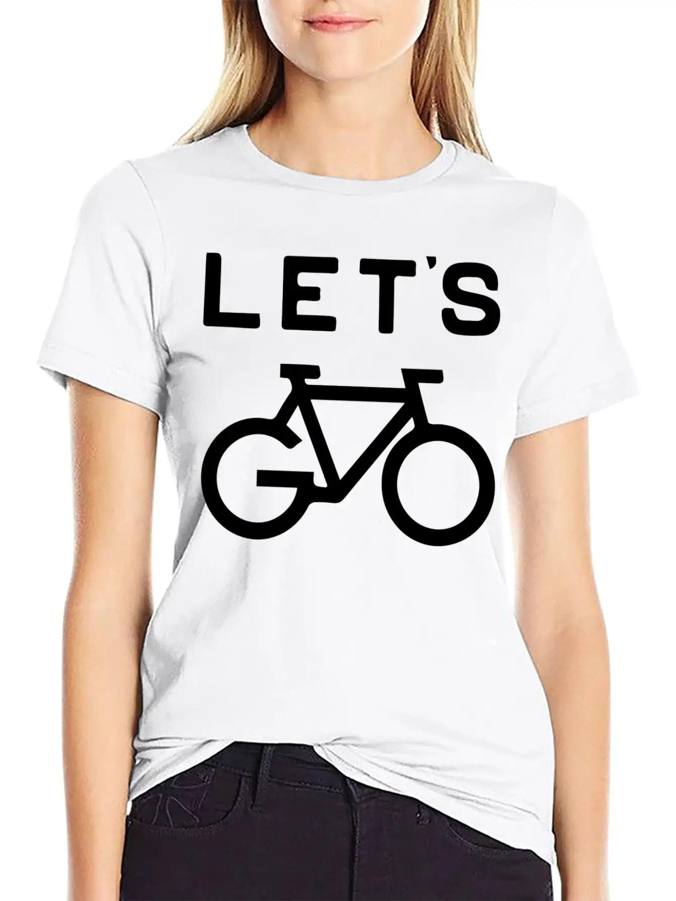 'Let's Cycle - Minimalist Design Essential Cotton Tee For Daily Outfits – Unisex Style