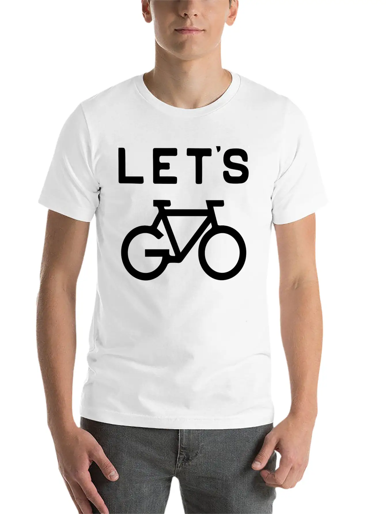'Let's Cycle - Minimalist Design Essential Cotton Tee For Daily Outfits – Unisex Style