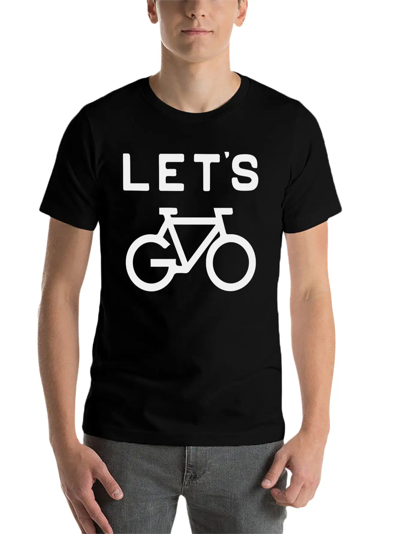 'Let's Cycle - Minimalist Design Essential Cotton Tee For Daily Outfits – Unisex Style