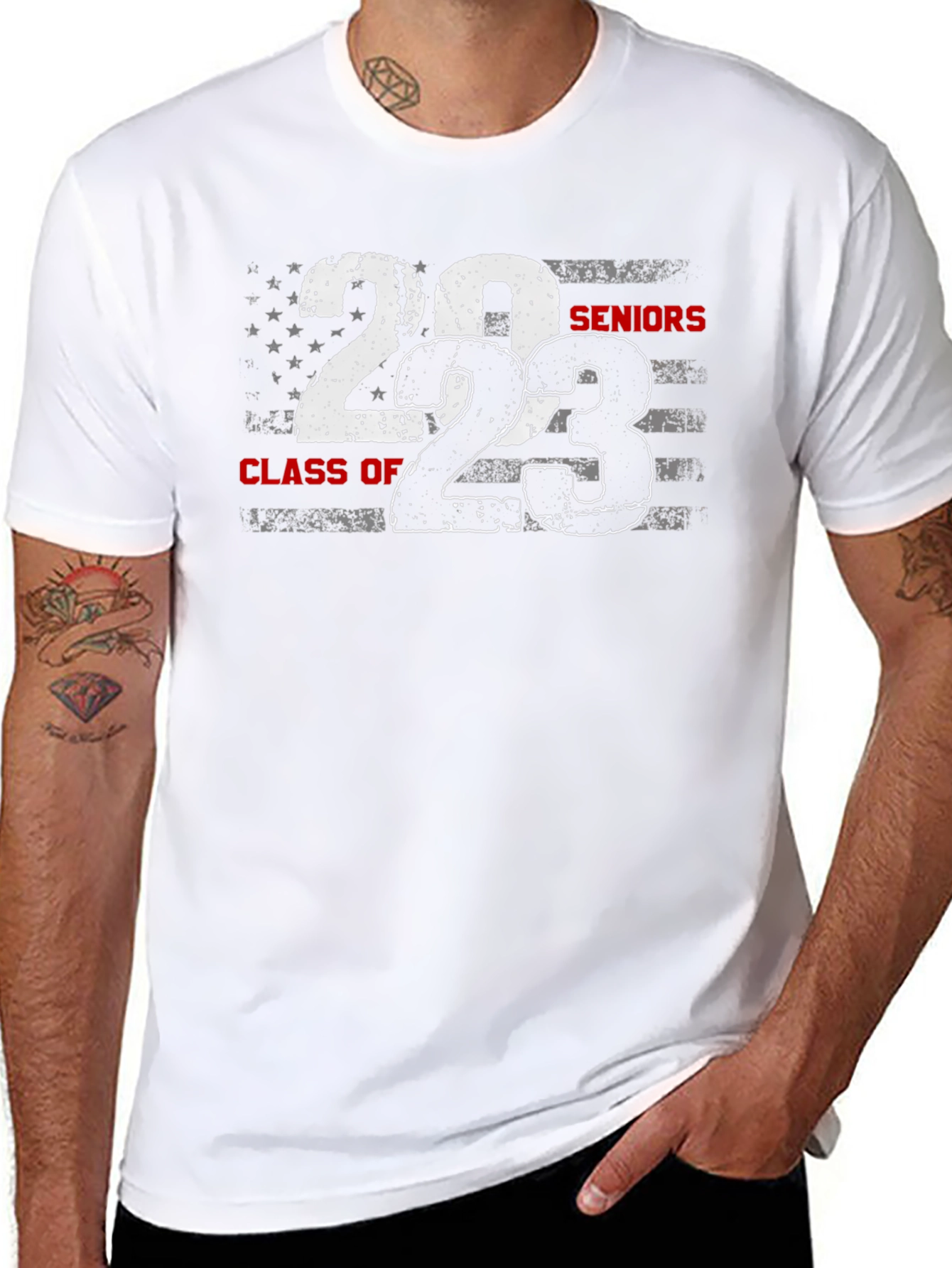 2023 Seniors Class of American Flag T-Shirt