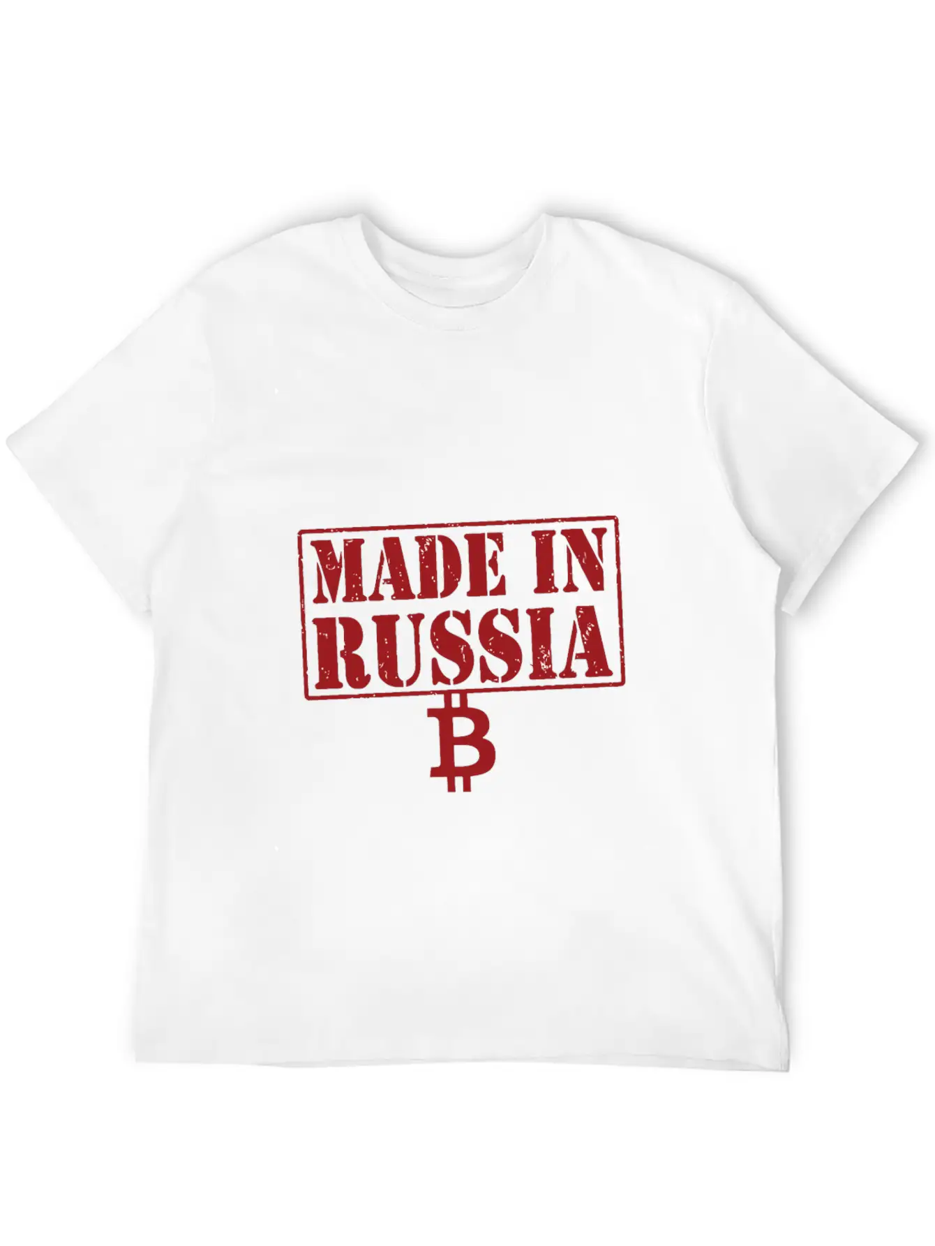 Made In Russia Bitcoin Essential Cotton Tee For Daily Outfits – Unisex Style