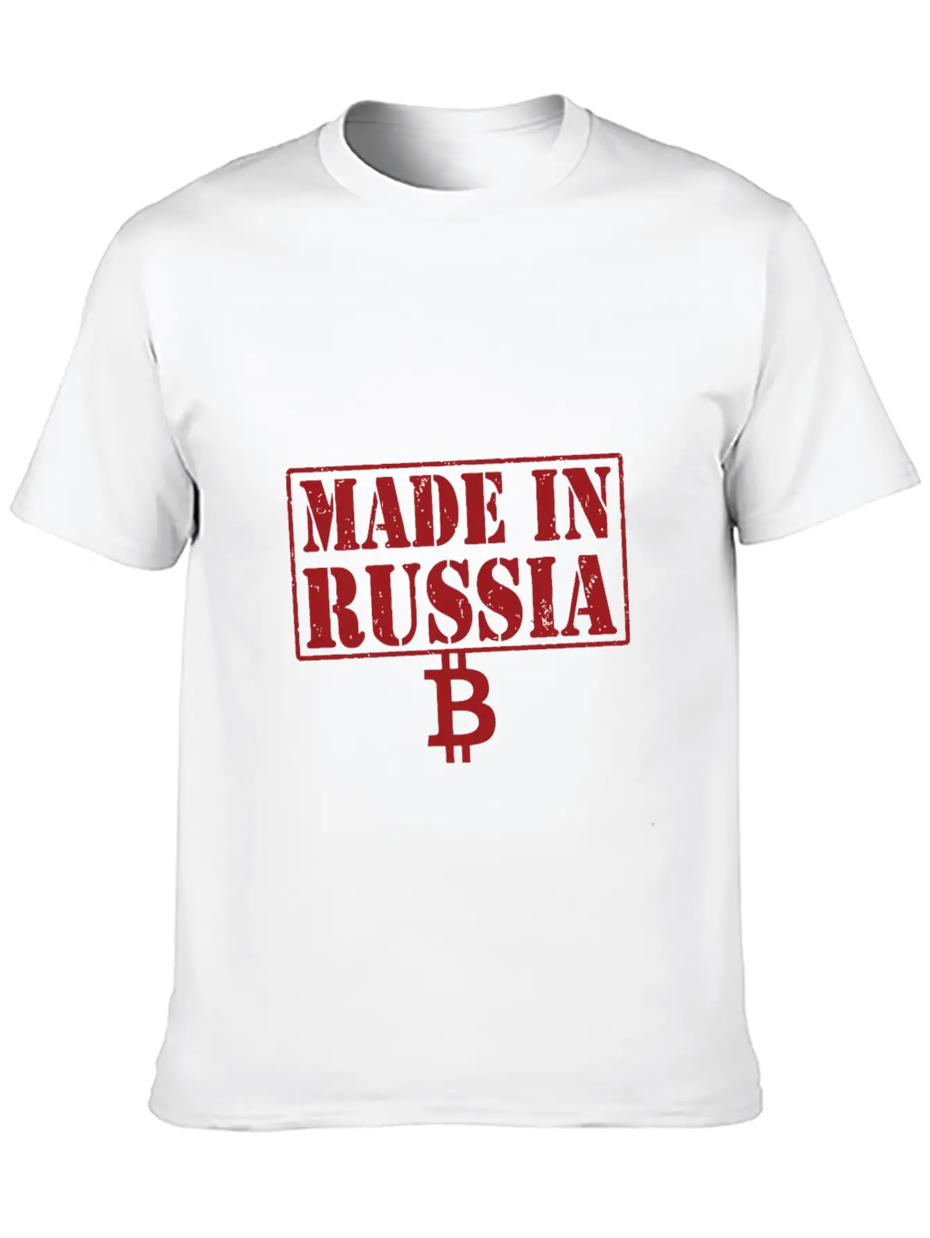 Made In Russia Bitcoin Essential Cotton Tee For Daily Outfits – Unisex Style