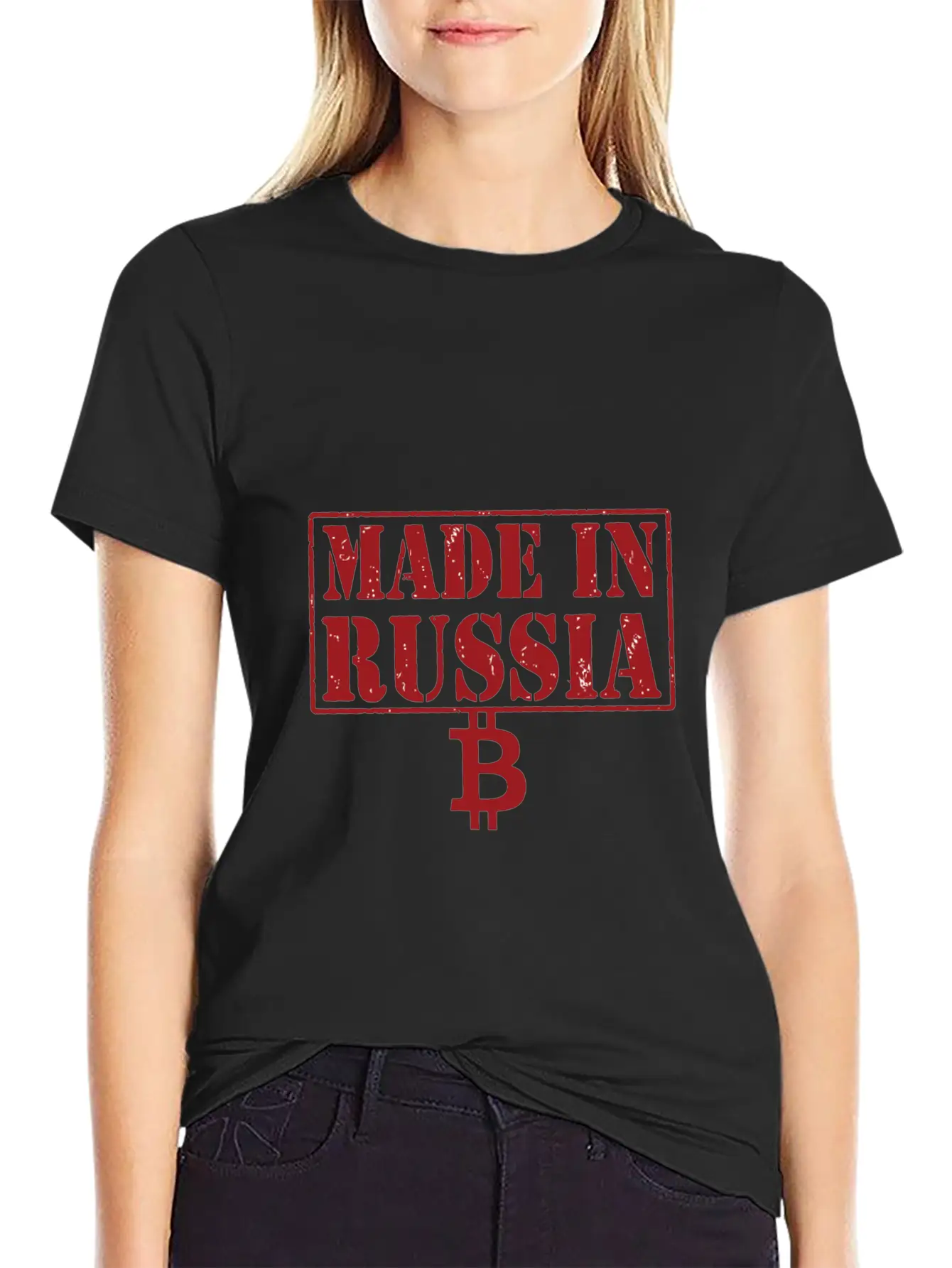 Made In Russia Bitcoin Essential Cotton Tee For Daily Outfits – Unisex Style