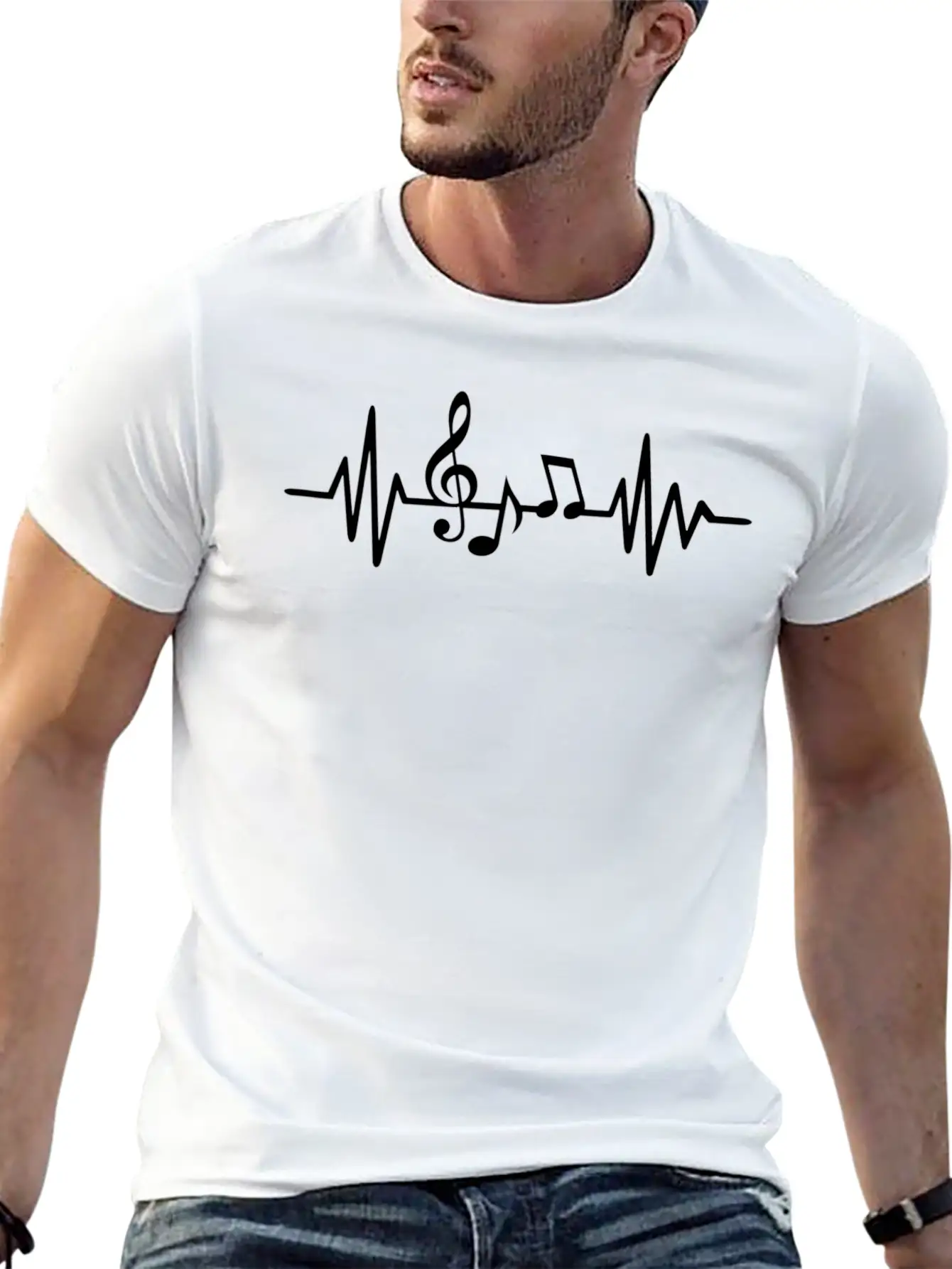 Music Frequency Essential Cotton Tee For Daily Outfits – Unisex Style