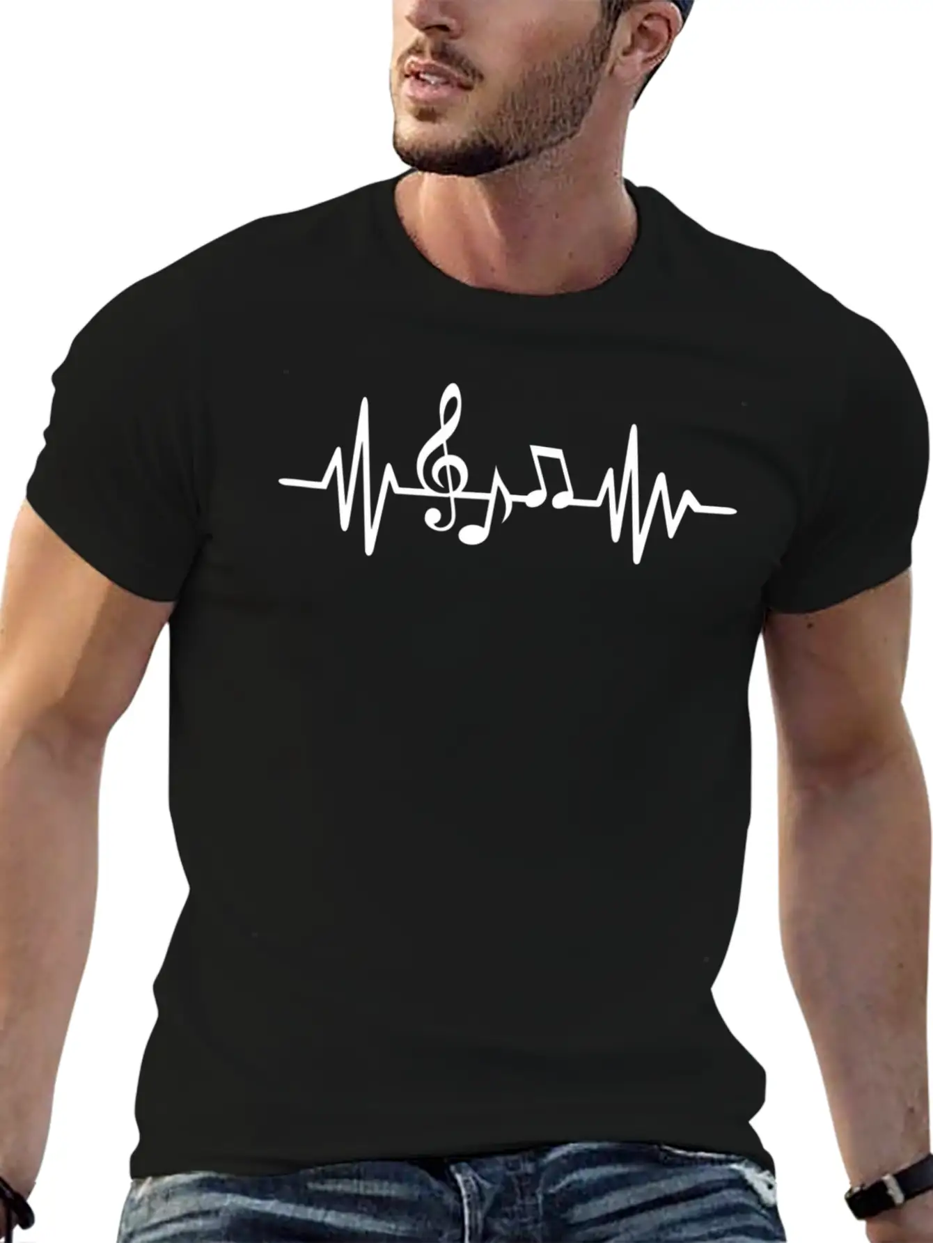 Music Frequency Essential Cotton Tee For Daily Outfits – Unisex Style
