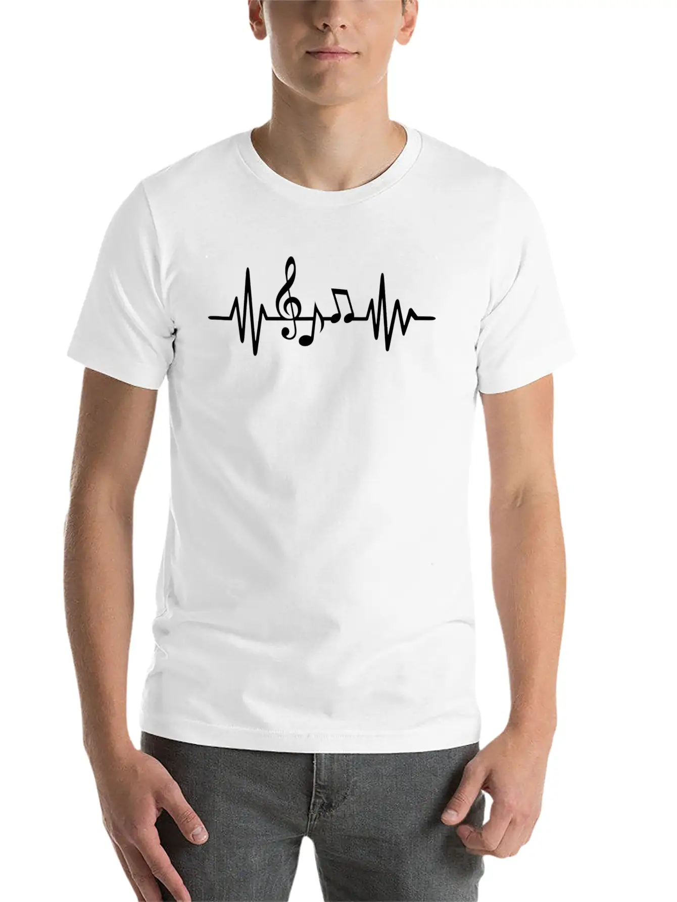 Music Frequency Essential Cotton Tee For Daily Outfits – Unisex Style