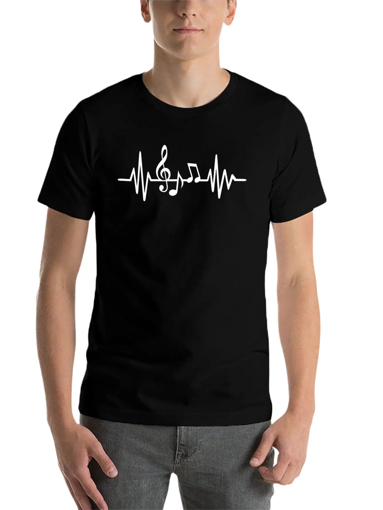 Music Frequency Essential Cotton Tee For Daily Outfits – Unisex Style