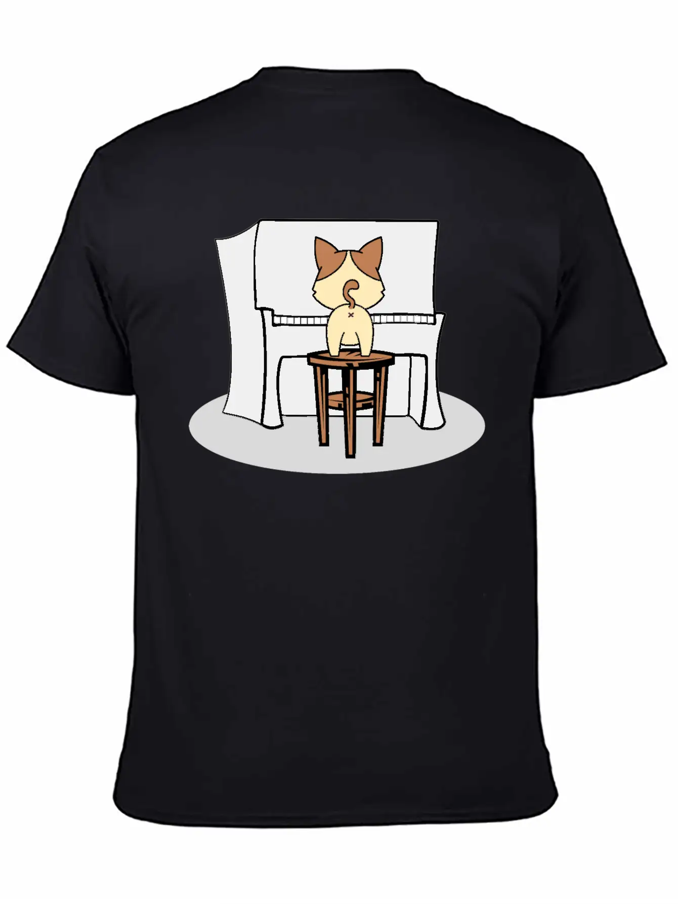 Music Piano House Cat T-Shirt I Feline Gift Idea Essential Cotton Tee For Daily Outfits – Unisex Style
