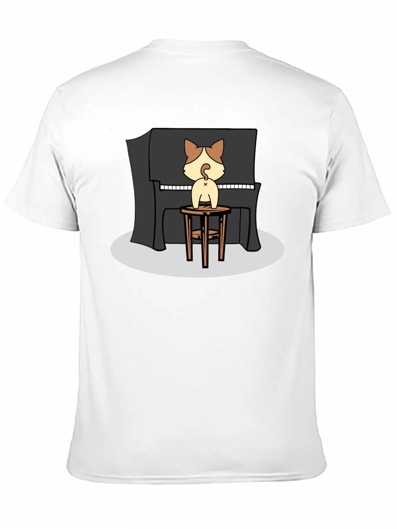 Music Piano House Cat T-Shirt I Feline Gift Idea Essential Cotton Tee For Daily Outfits – Unisex Style