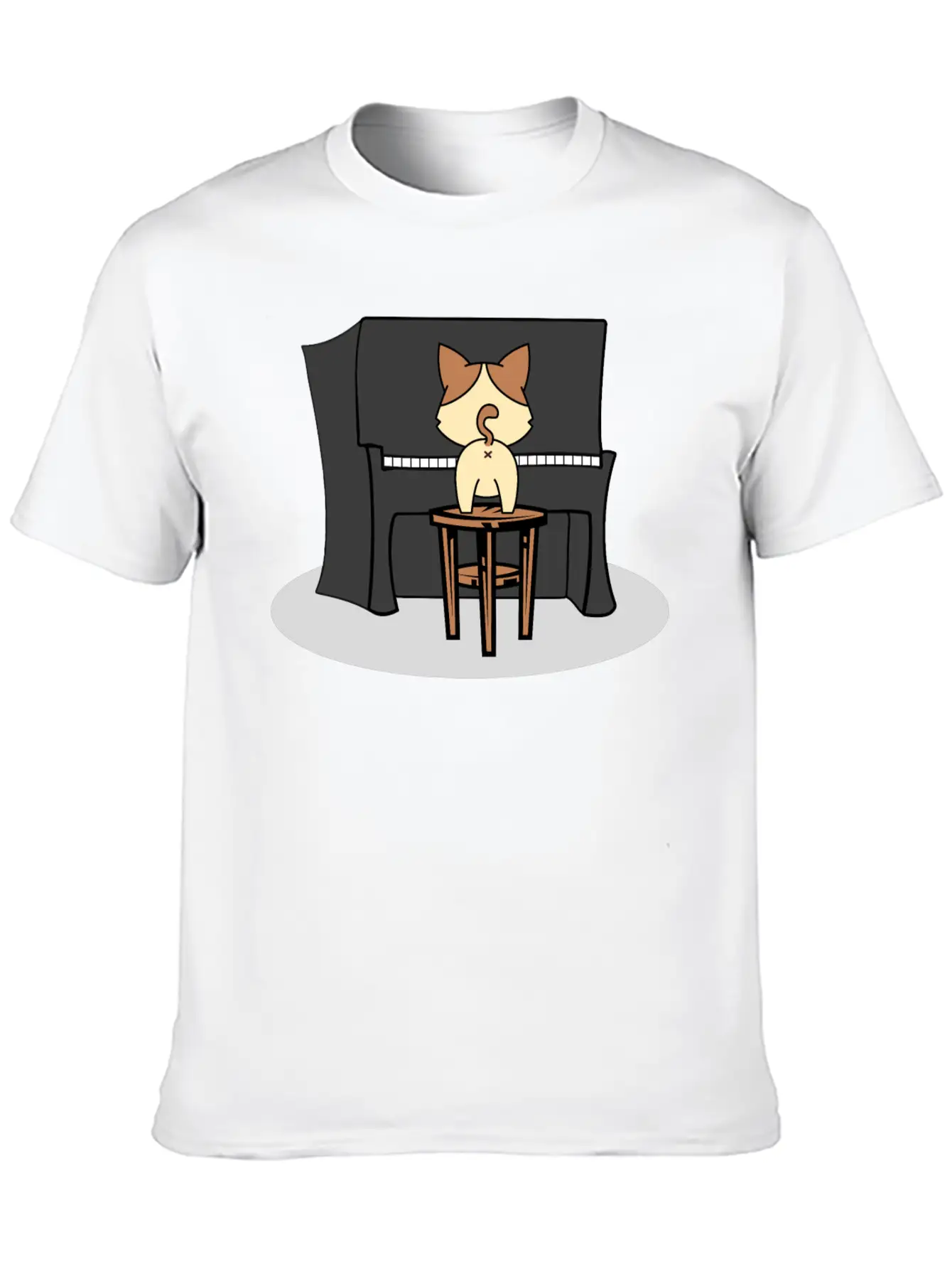 Music Piano House Cat T-Shirt I Feline Gift Idea Essential Cotton Tee For Daily Outfits – Unisex Style