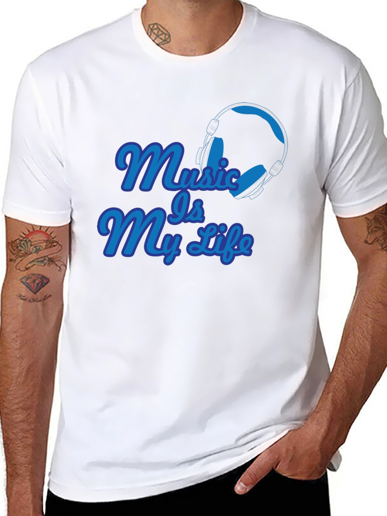 Music Is My Life Black T-Shirt