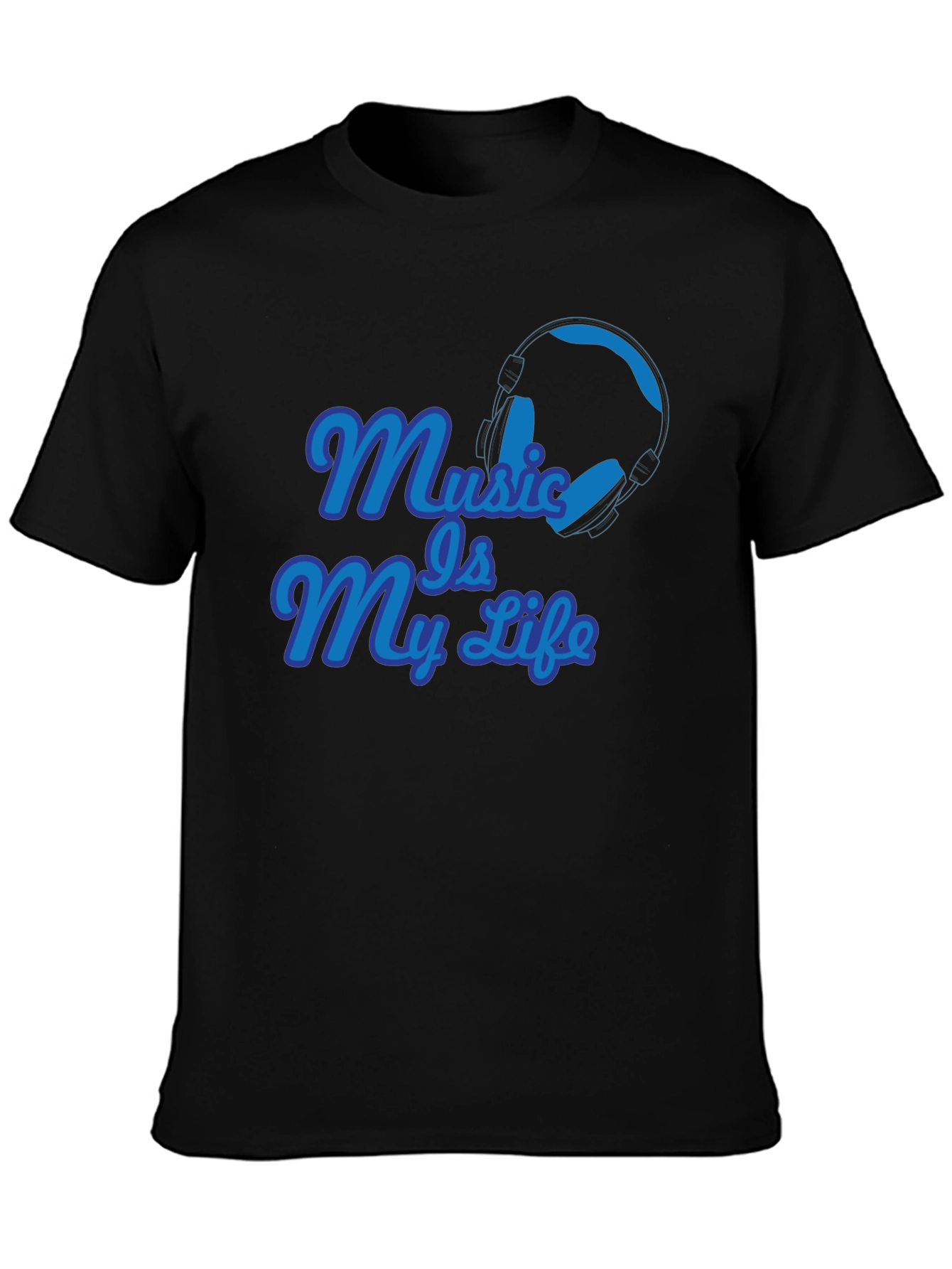Music Is My Life Black T-Shirt