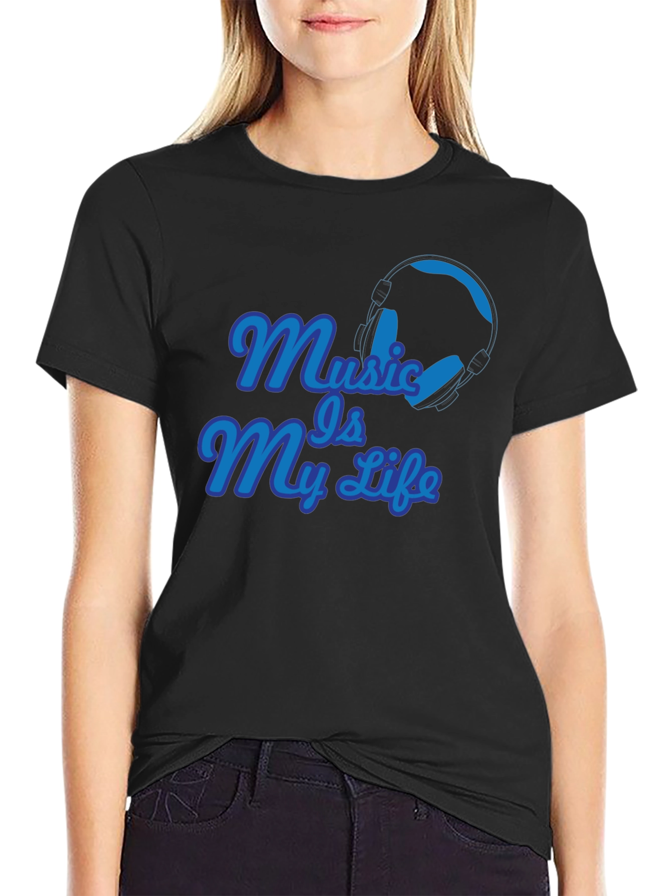 Music Is My Life Black T-Shirt