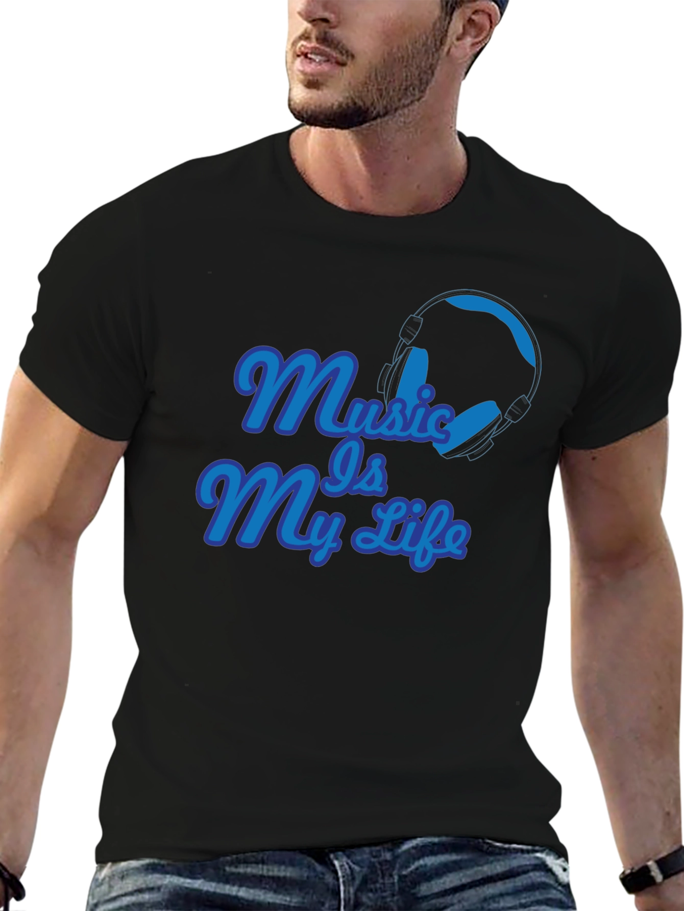 Music Is My Life Black T-Shirt