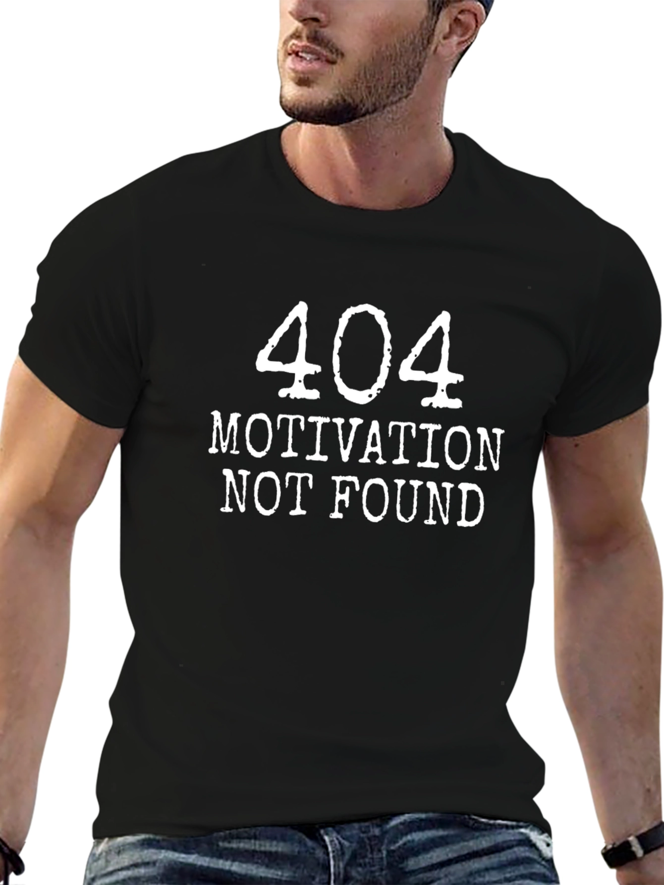 404 Motivation Not Found T-Shirt - Funny Geek Tee