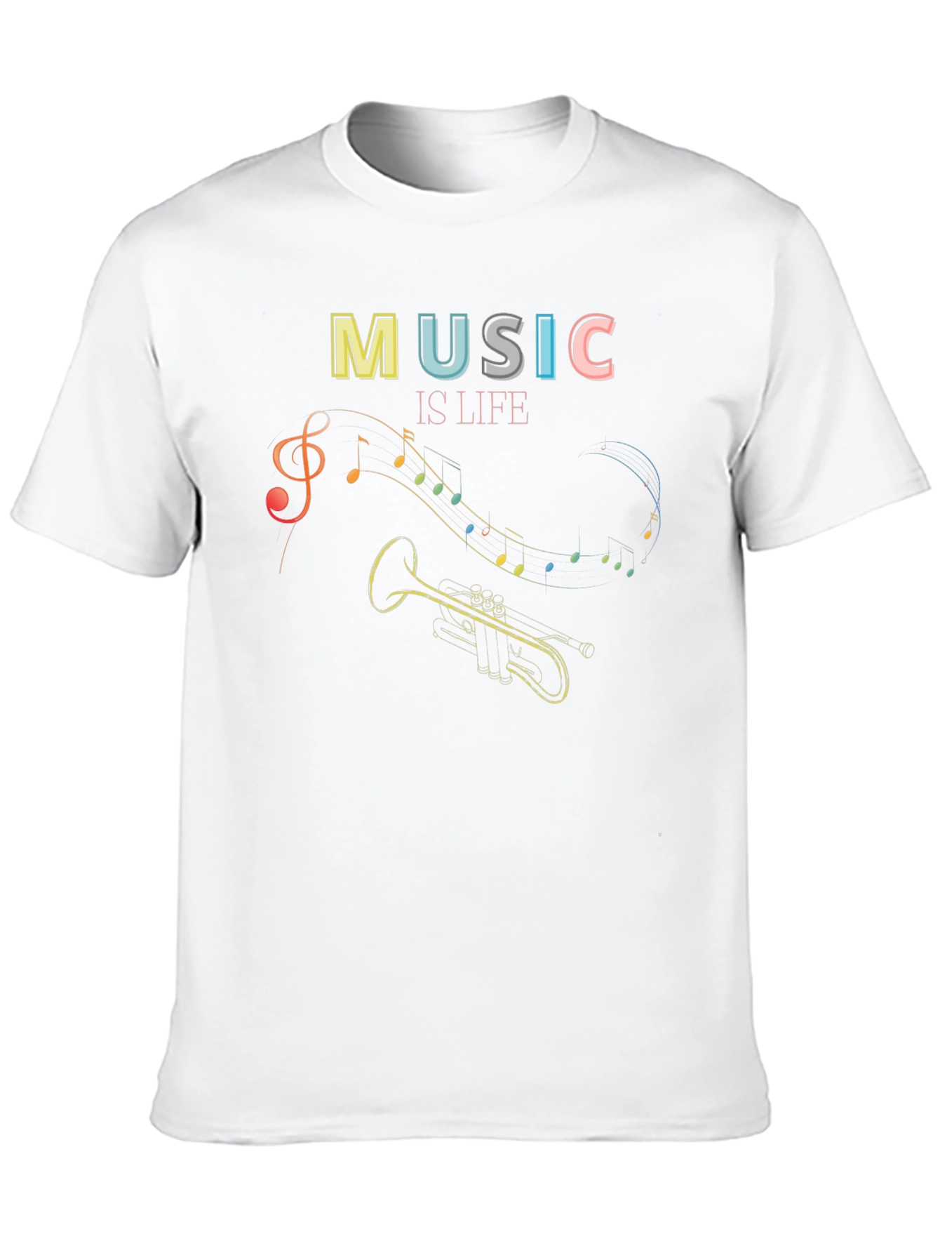 Music Is Life Graphic Tee - Black