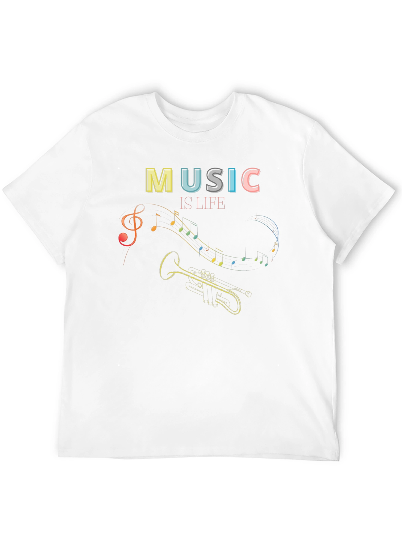 Music Is Life Graphic Tee - Black