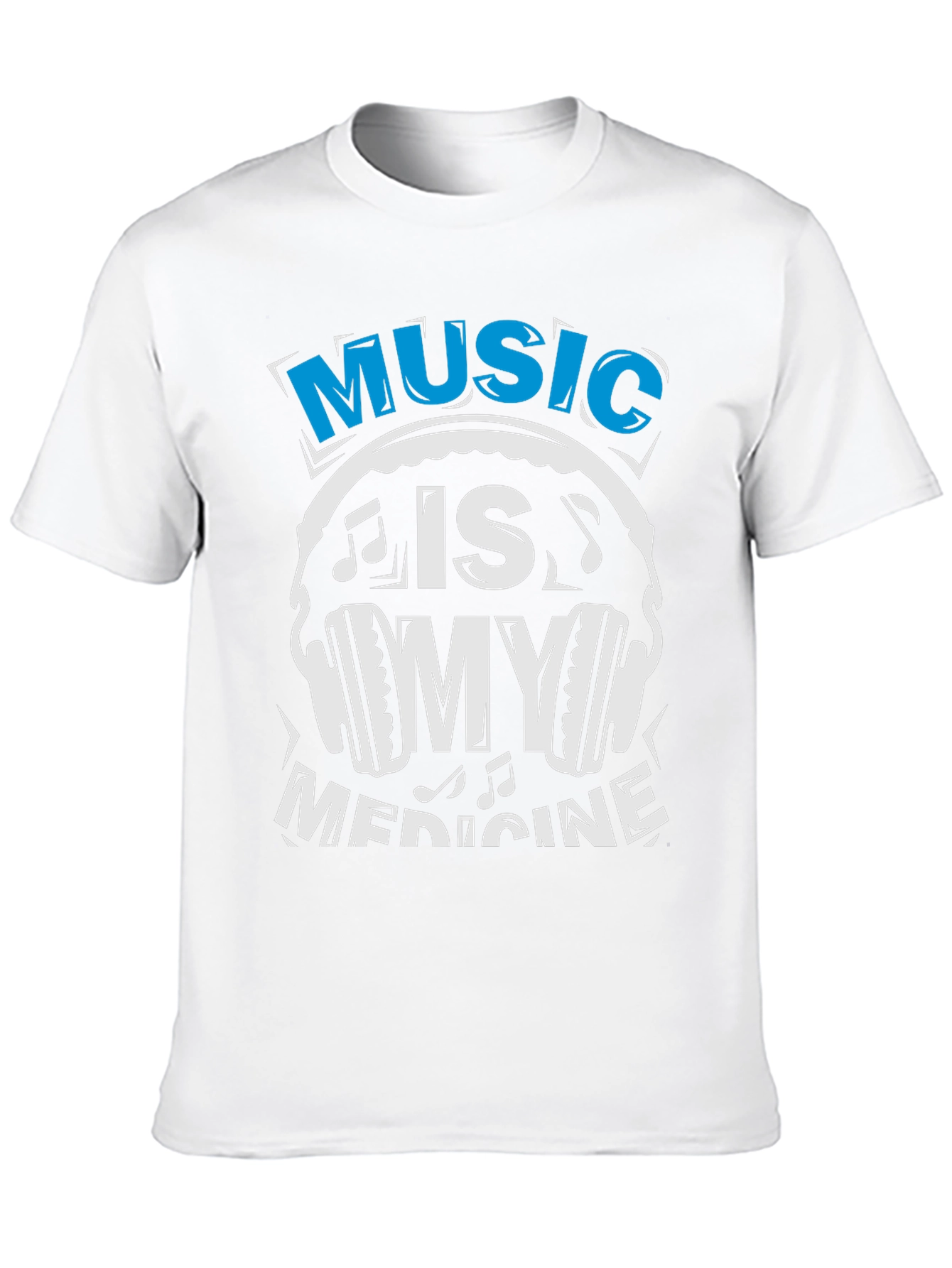 Music Is My Medicine T-Shirt - Black Cotton Tee