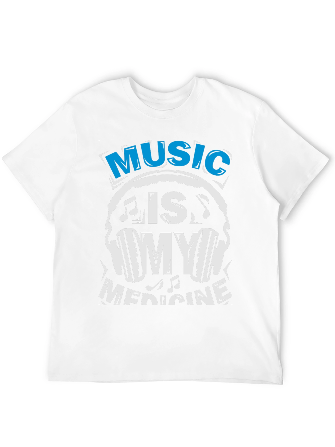 Music Is My Medicine T-Shirt - Black Cotton Tee