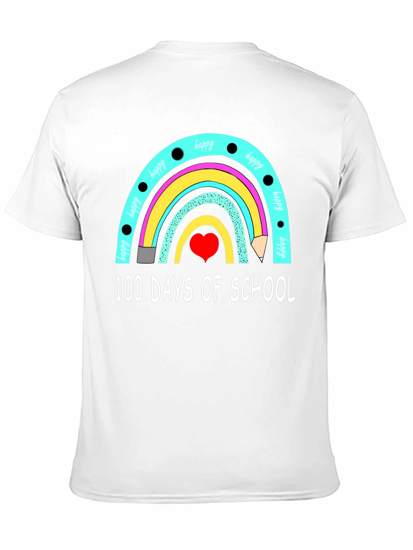 100 Days of School Rainbow Graphic T-Shirt