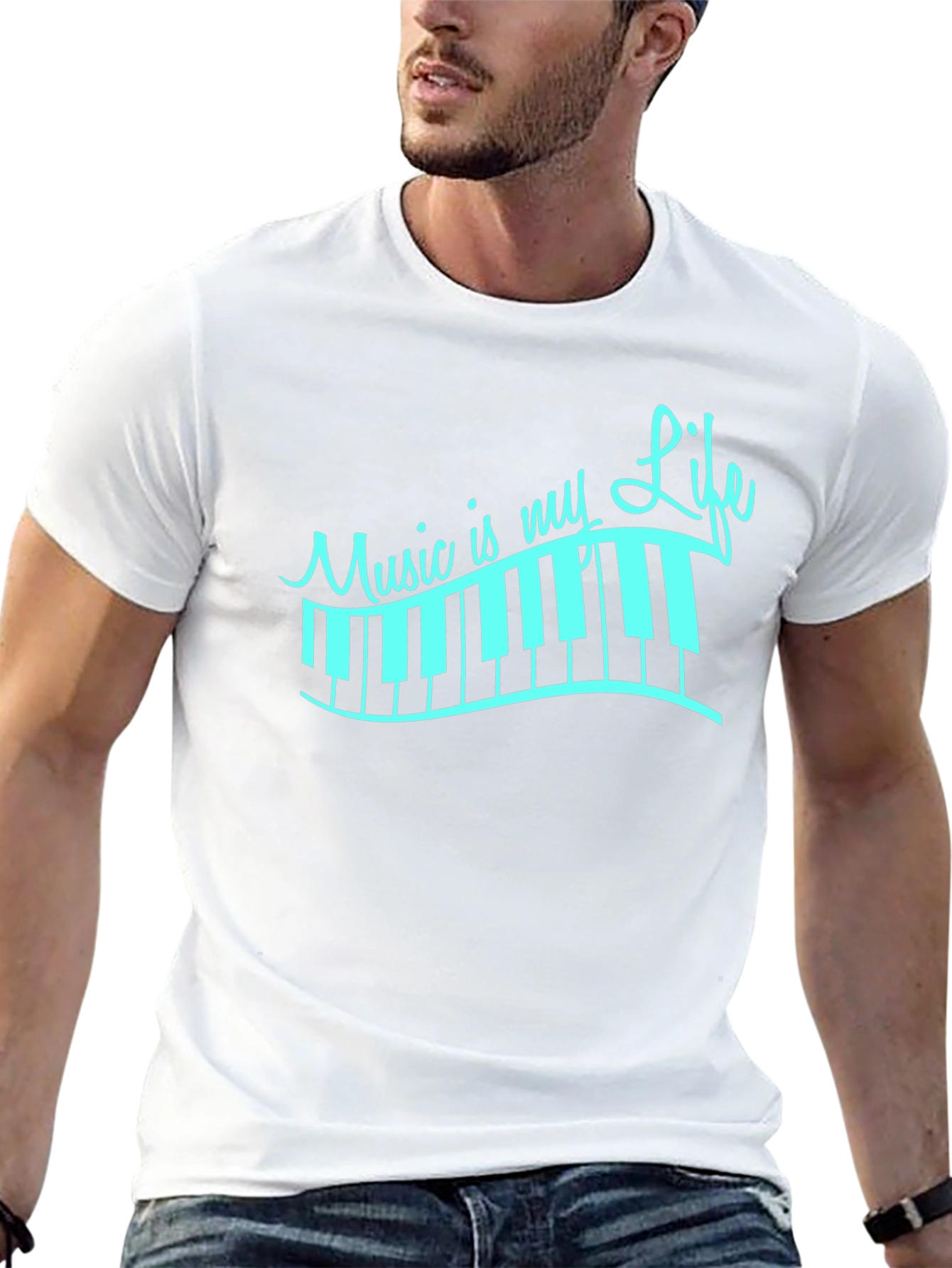 Music Is My Life Piano Keys T-Shirt