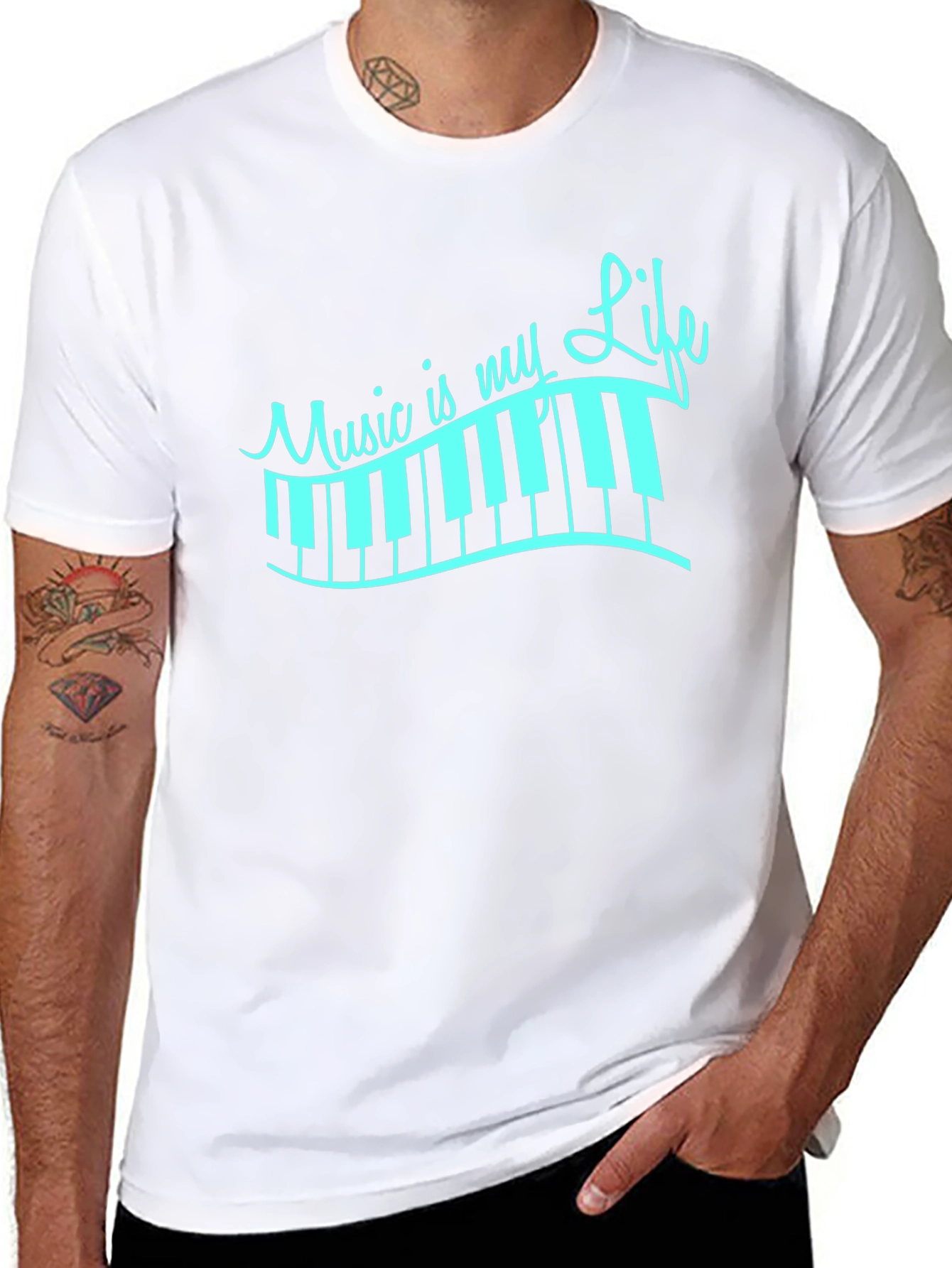 Music Is My Life Piano Keys T-Shirt