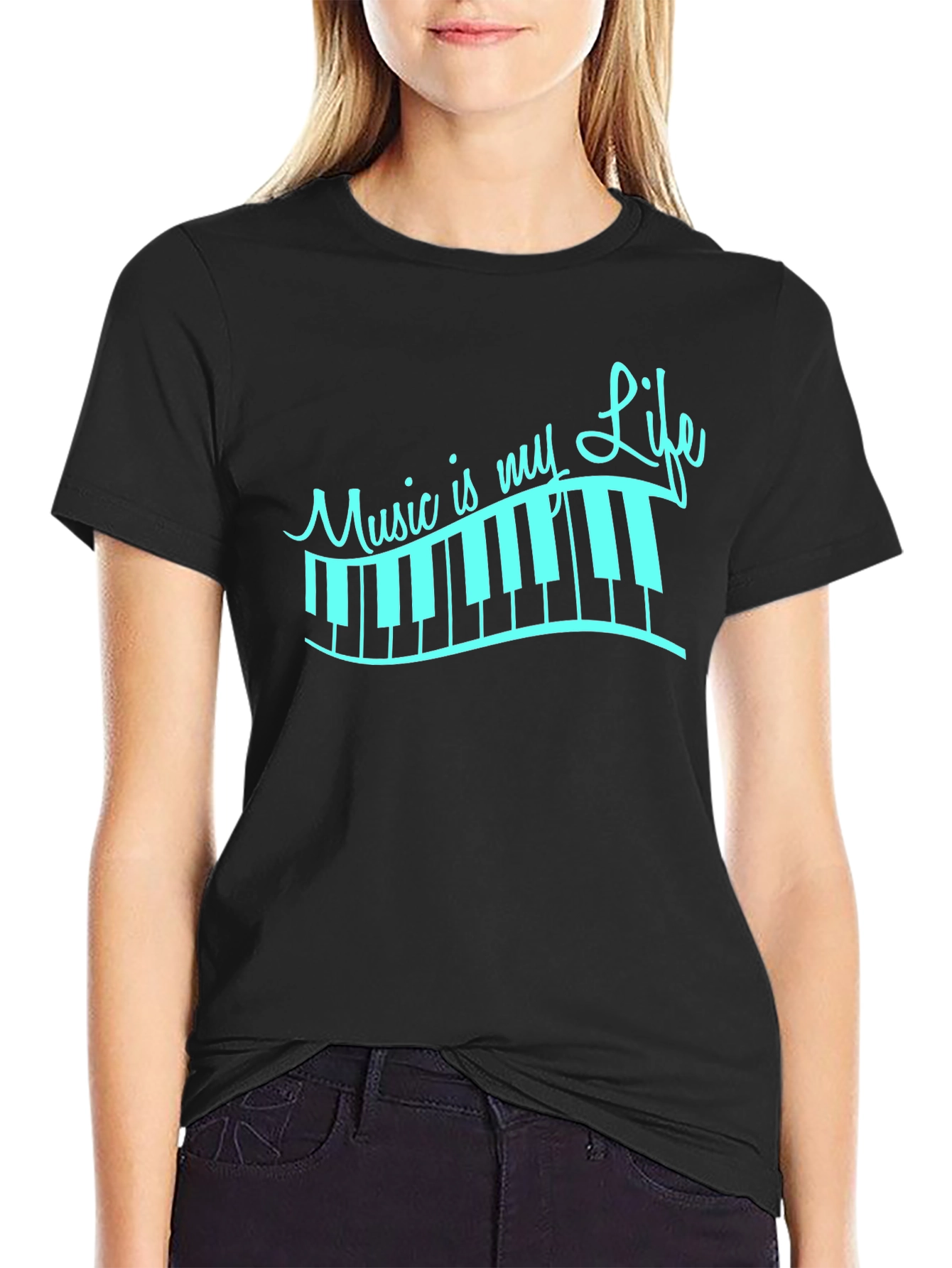 Music Is My Life Piano Keys T-Shirt
