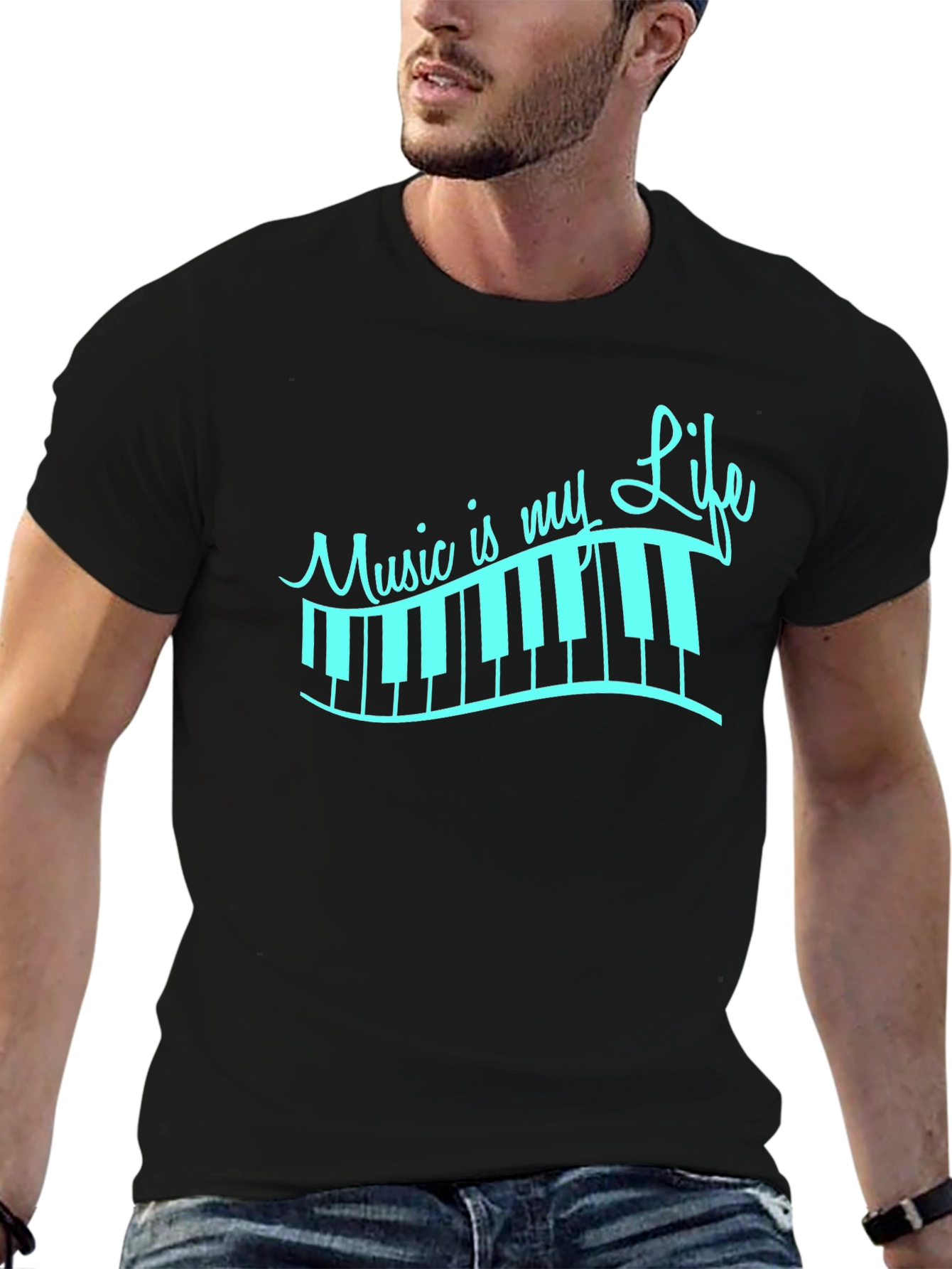 Music Is My Life Piano Keys T-Shirt