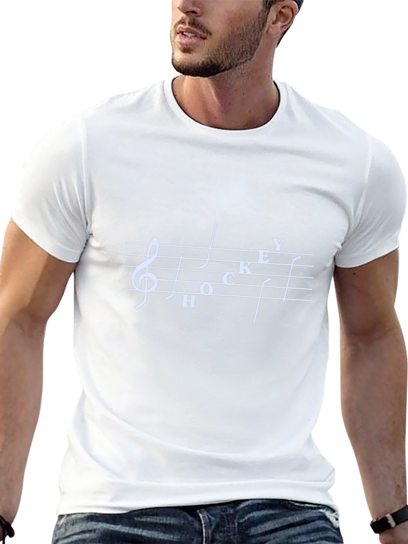 Music Hockey T-Shirt Sport Fan Tee