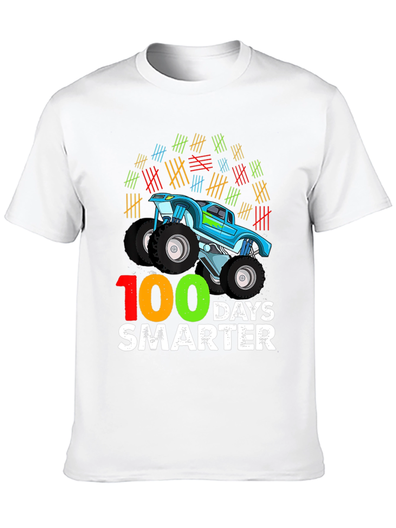 100 Days Smarter Monster Truck T-Shirt