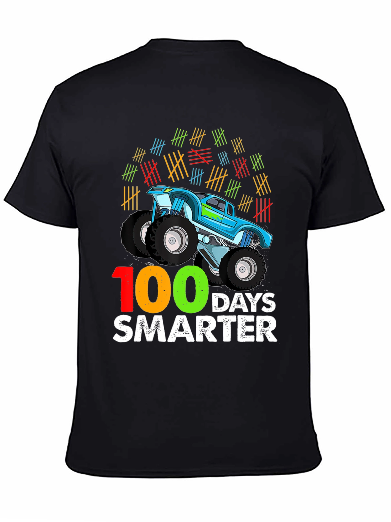 100 Days Smarter Monster Truck T-Shirt