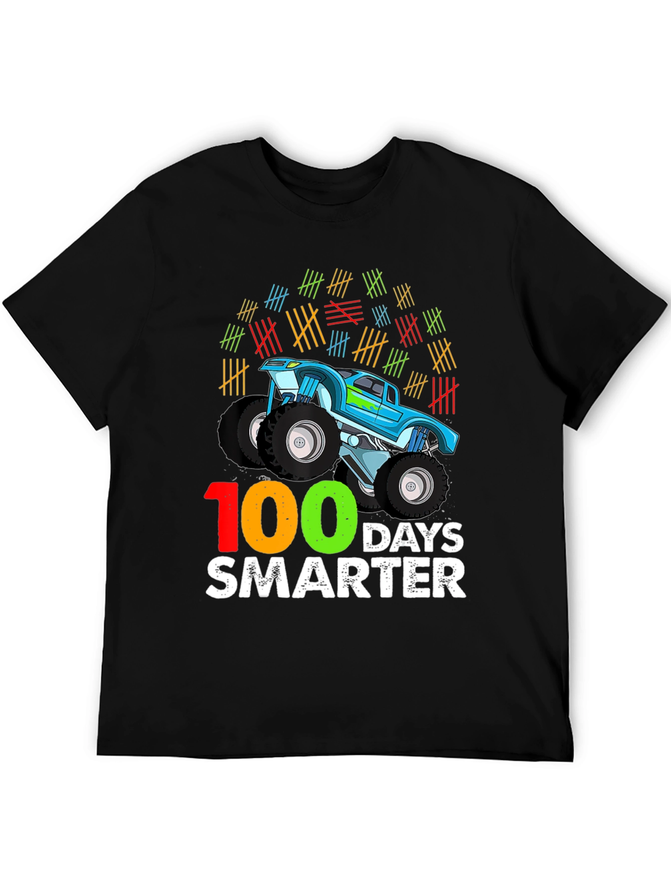 100 Days Smarter Monster Truck T-Shirt