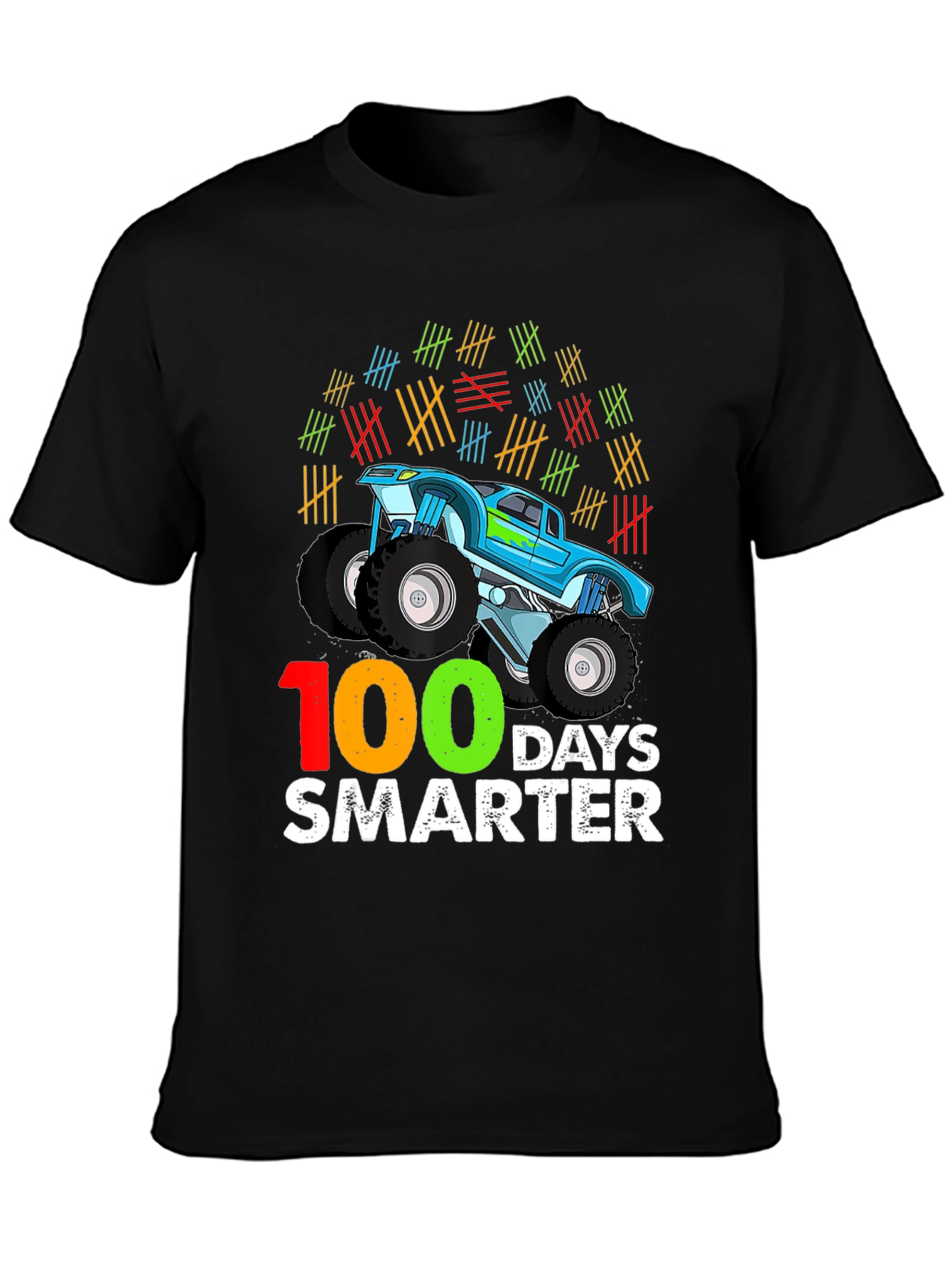 100 Days Smarter Monster Truck T-Shirt
