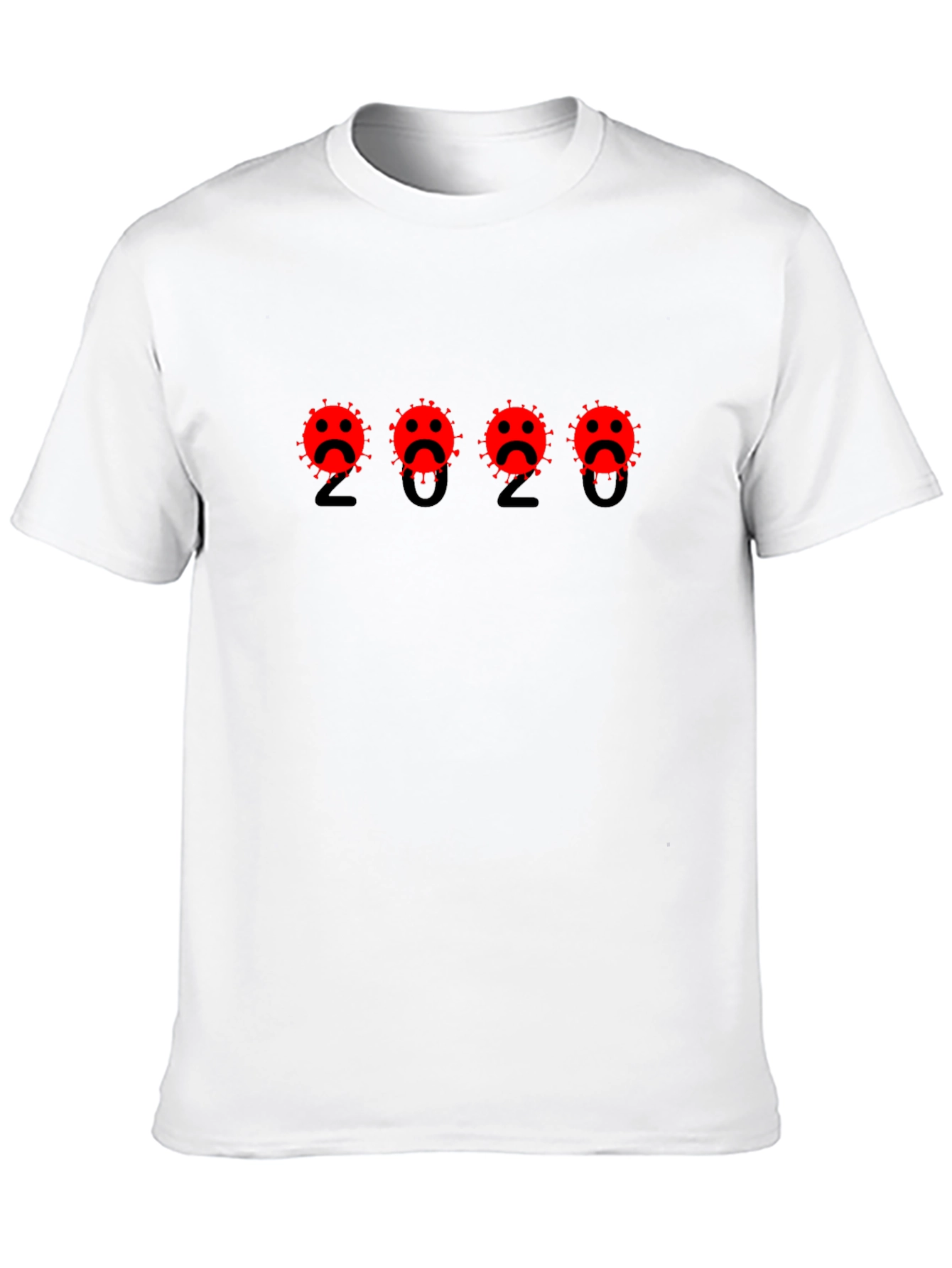 2020 Virus Graphic Tee - Black Cotton Blend Shirt