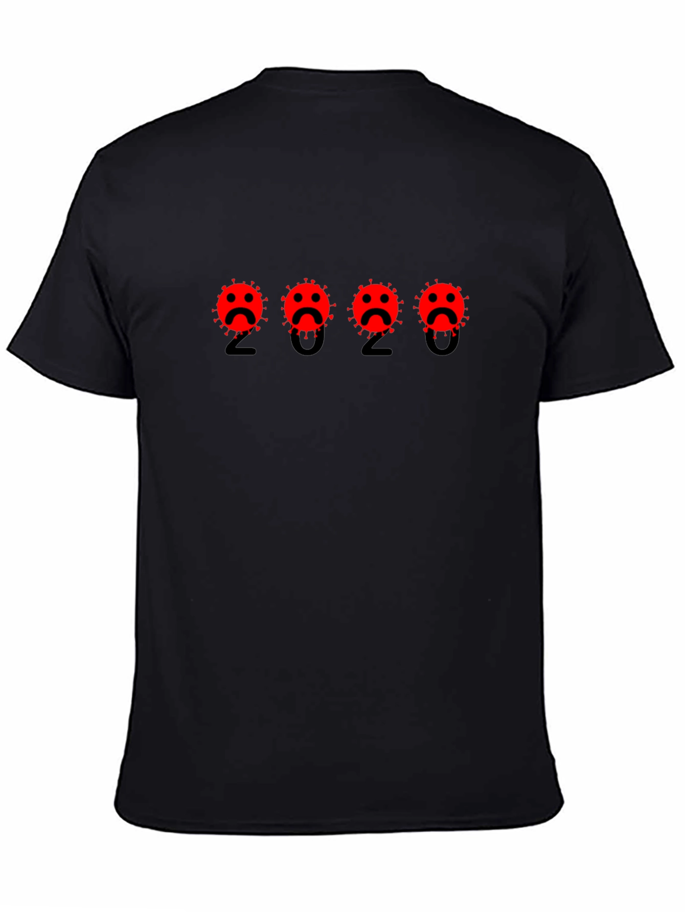 2020 Virus Graphic Tee - Black Cotton Blend Shirt