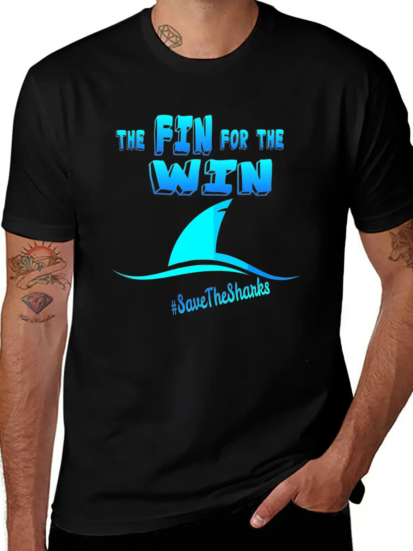 "The Fin For The Win" Essential Cotton Tee For Daily Outfits – Unisex Style